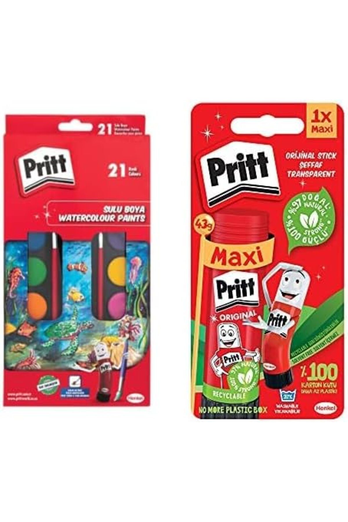 STOREMAX htpshopmx Sulu Boya ve Stick Yapıştırıcı Seti (21'li + 43g) str http 1092444