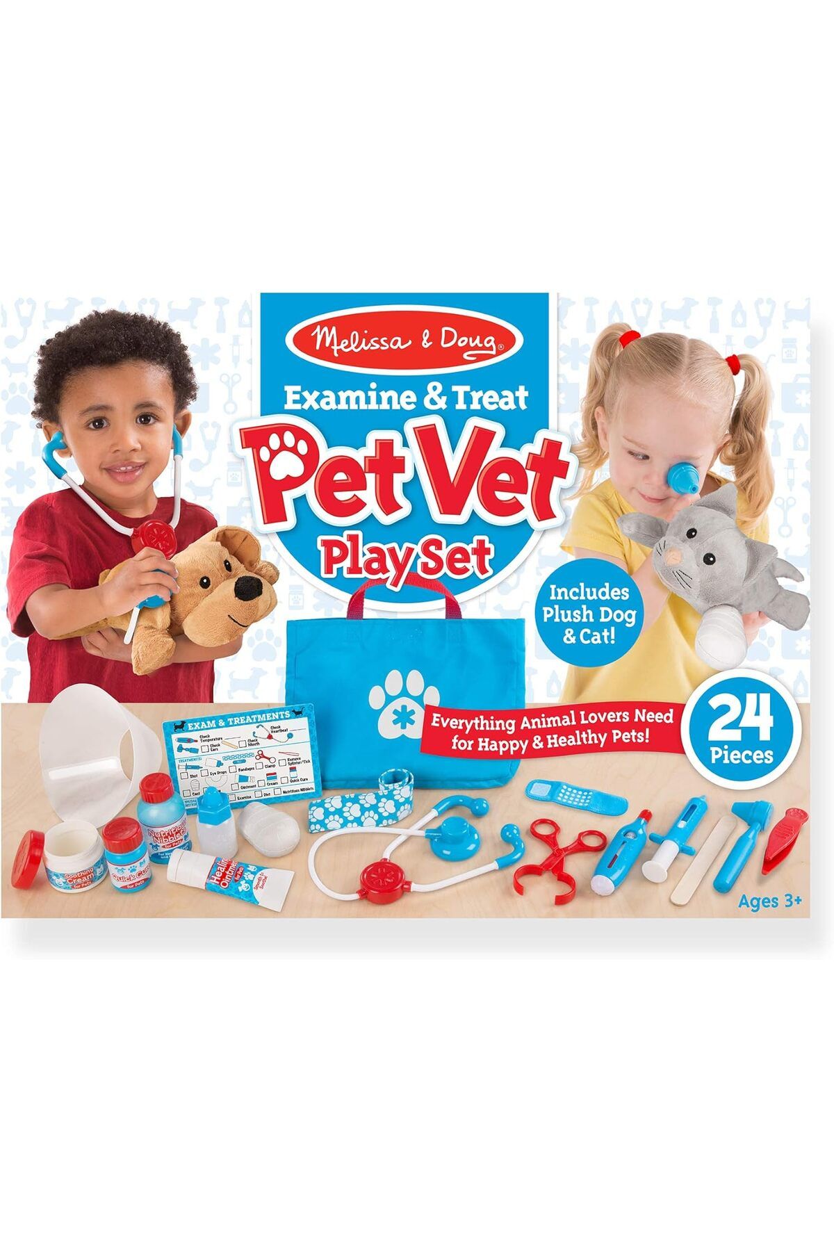 STOREMAX daliashops & Doug Muayene ve Tedavi Evcil Hayvan Veterineri Oyun Seti, peluş hayvanlarla sembolik o