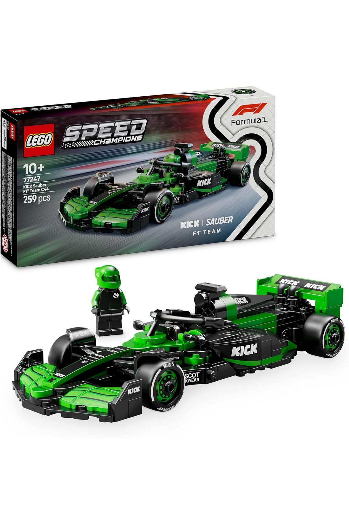 STOREMAX mrttnca Speed Champions KICK Sauber F1 Team C44 Yarış Arabası 77247 – 10 Yaş ve Üzeri Kız ve