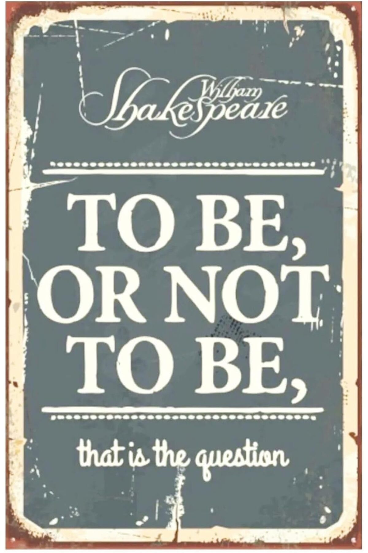 KDROĞLU KDROGLU Kuşe Kağıt Duvar Posteri To Be Or Not To Be Retro Vintage Drtr0041 New Desing 1109836