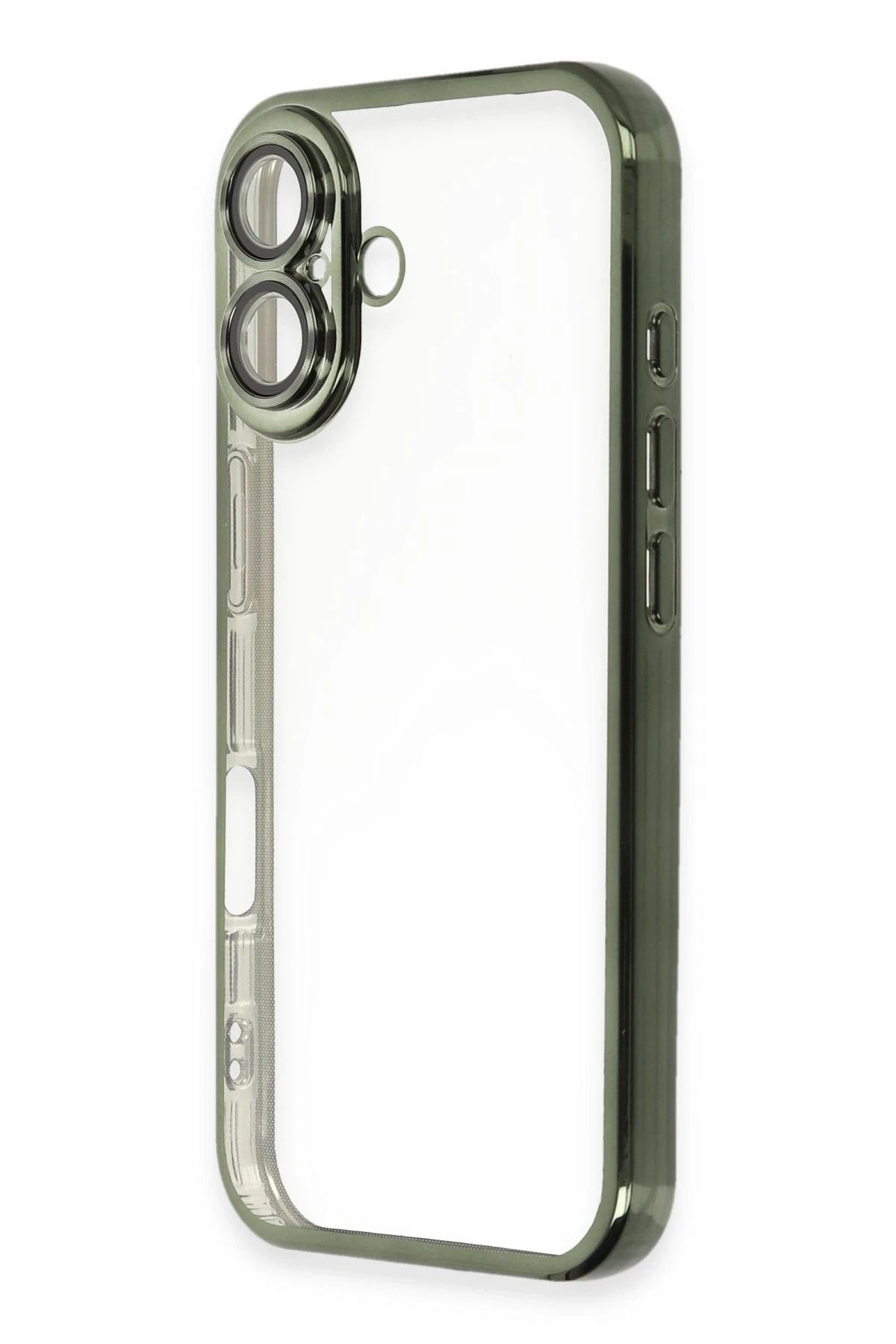 NewFace iPhone 16 Kılıf Lensli Silikon - Yeşil BSTMY