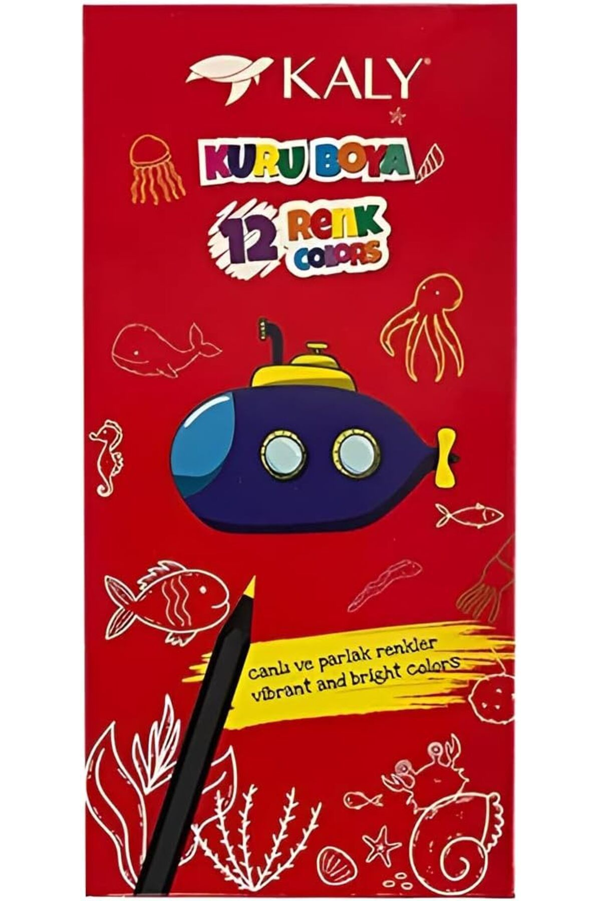 STOREMAX dlshop Kuru Boya, 12 Renk, Canlı ve Parlak Renkler, Denizaltı Temalı star 990396