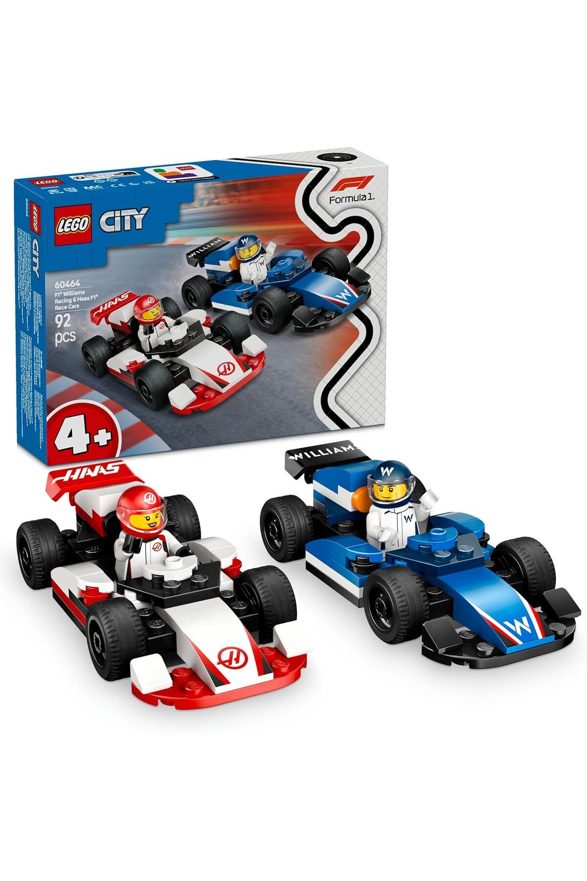 STOREMAX acelya City F1 Williams Racing ve Haas F1 Yarış Arabaları 60464-4 Yaş ve Üzeri Çocuklar için