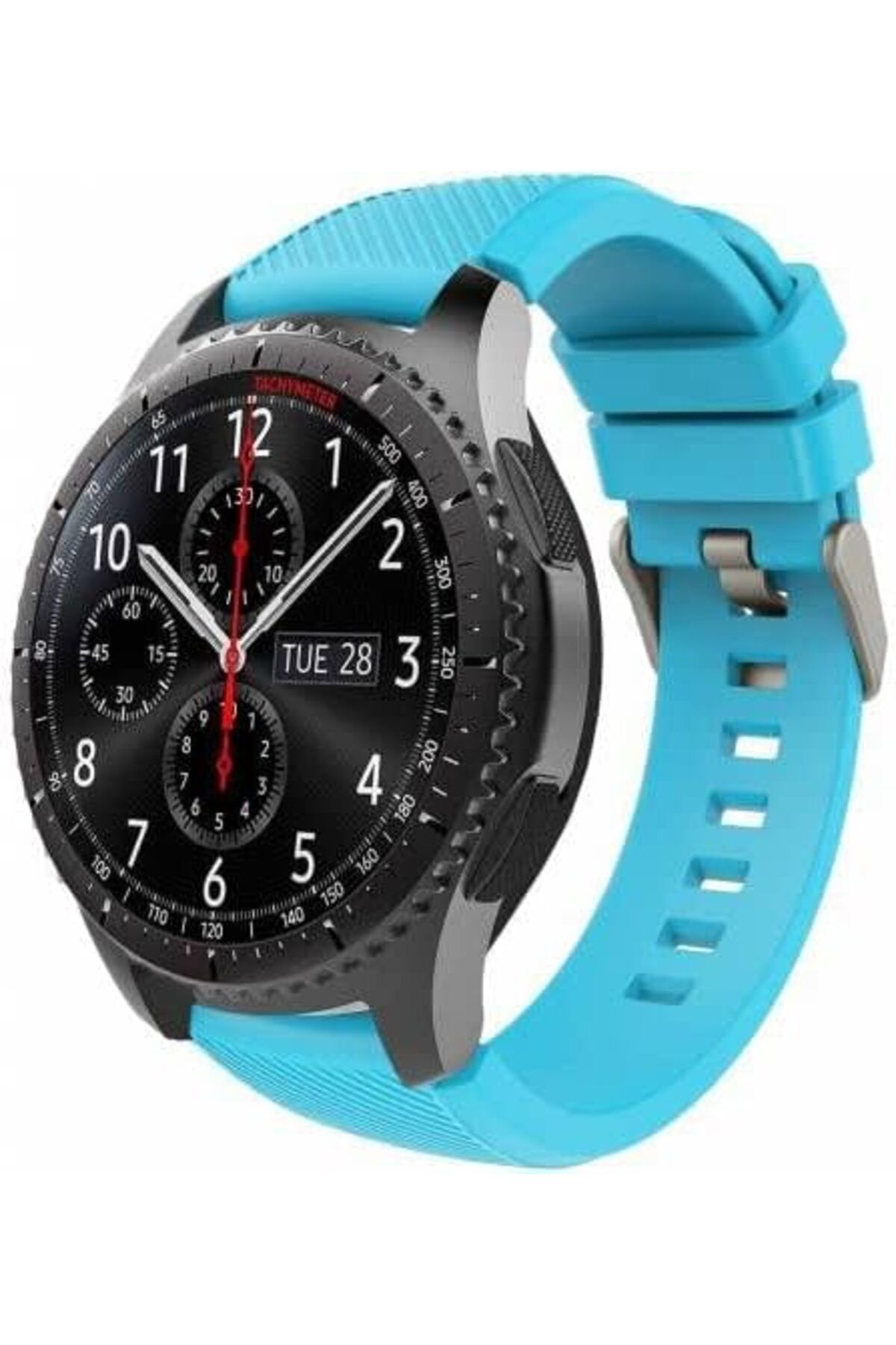 KDROĞLU KDROGLU Kordon Kayış Silikon Tırtıklı Turkuaz Galaxy Watch 3 45mm Galaxy Watch 46mm Gear S3 Cl