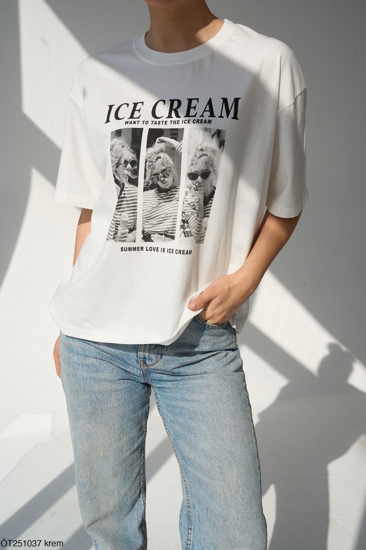 sole stories Oversize Kesim Kısa Kollu Baskılı T-shirt