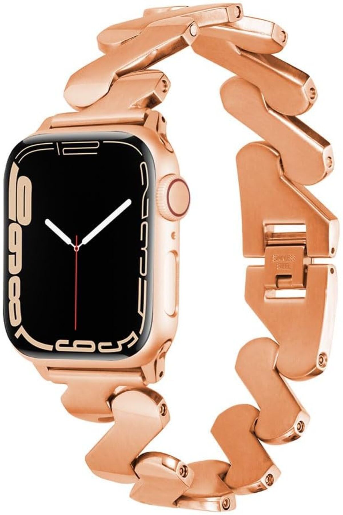 KDROĞLU KDROGLU İle Uyumlu Watch 38mm/40mm Kordon KRD-80 Metal Strap Kayış Rose Gold New Desing