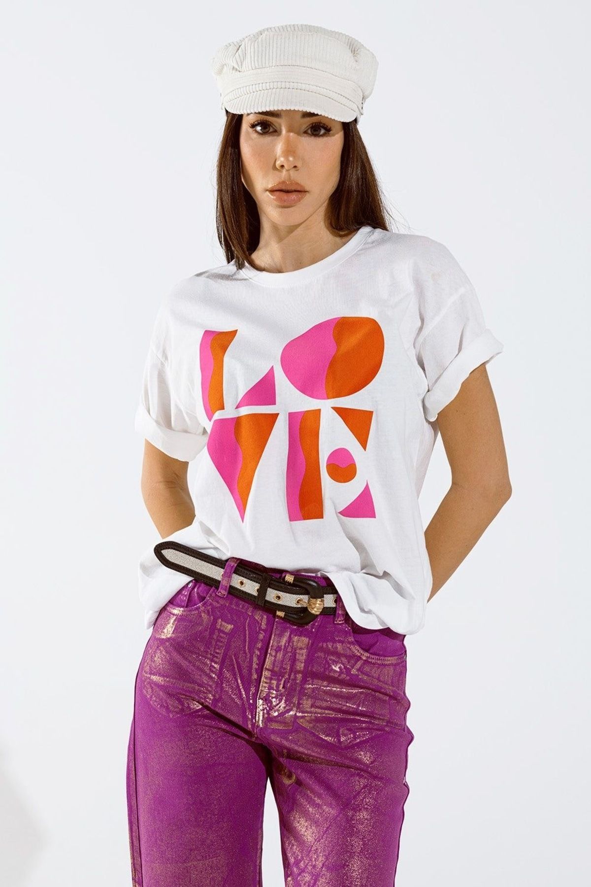 Jose Clothing Oversize Kesim Kısa Kollu Baskılı T-shirt