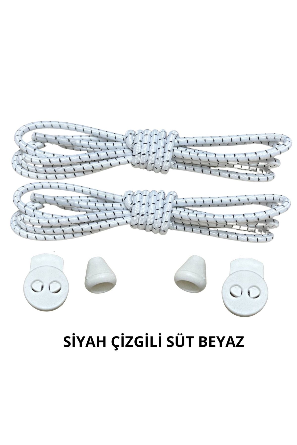 Mawrond Yuvarlak, Elastik, Kilitle Bırak, Yeni Nesil, Bağlamaya Gerek Olmayan Ayakkabı Bağcığı, 100 Cm