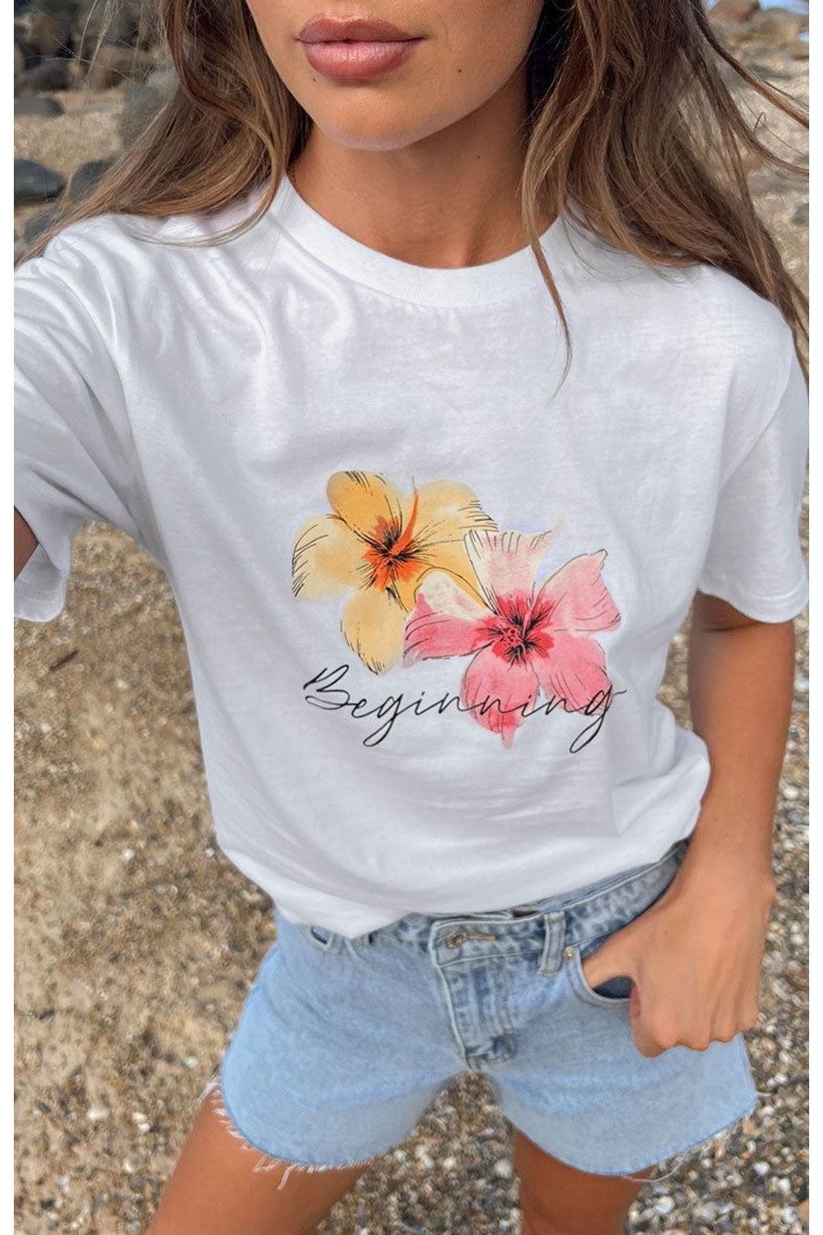 sole stories Oversize Kesim Kısa Kollu Baskılı T-shirt