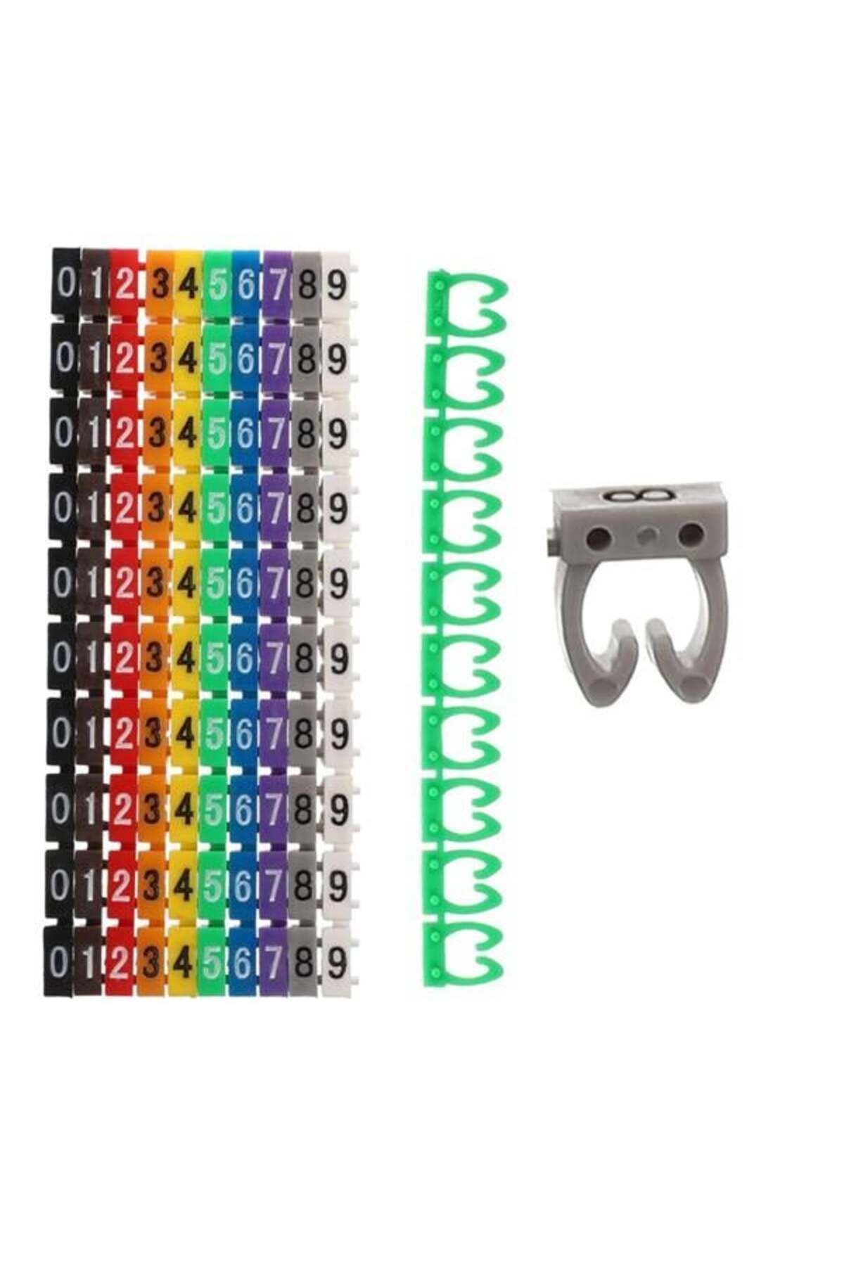 feifei Powermaster 0-9 Dijital Kodlu Renkli Kablo Işaretleyici 6mm