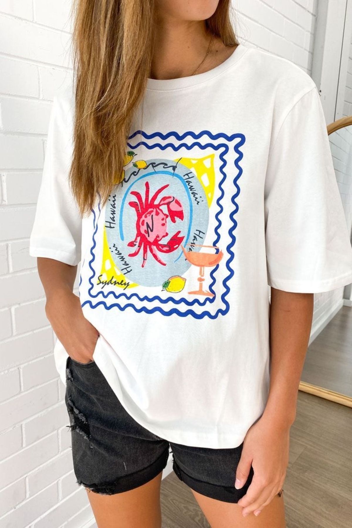 Jose Clothing Oversize Kesim Kısa Kollu Baskılı T-shirt