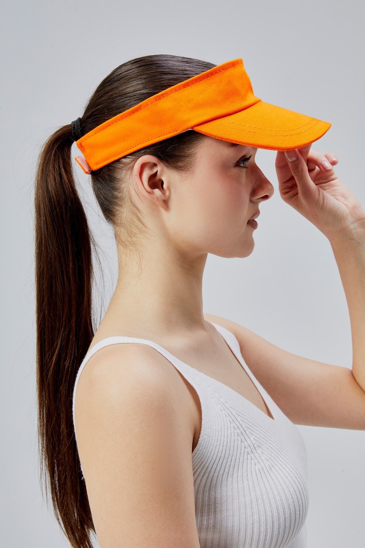 derikem Kadın Basic Cırtcırtlı Ayarlanabilir Tenisçi Vizör Golf Şapkası Güneş Koruyucu Siperlik