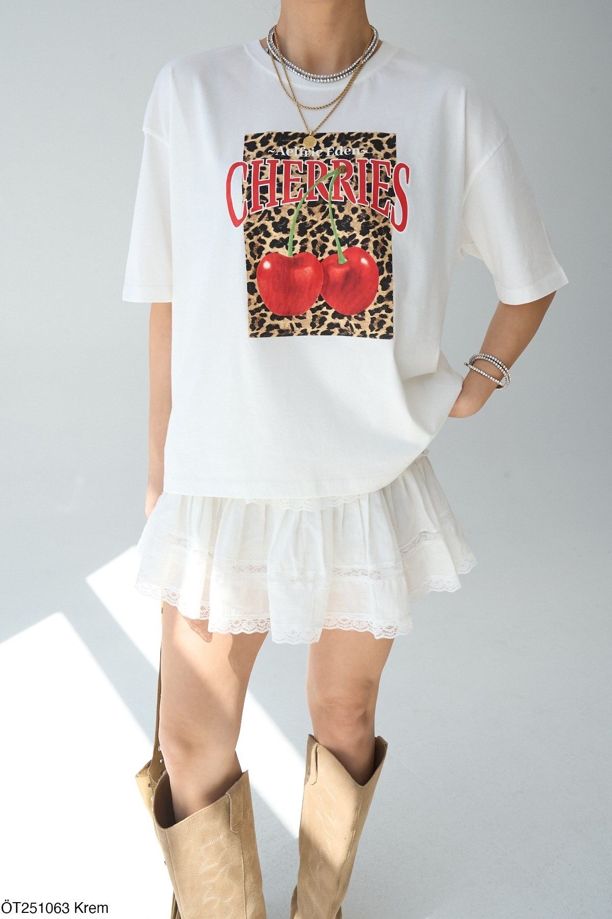 sole stories Oversize Kesim Kısa Kollu Baskılı T-shirt