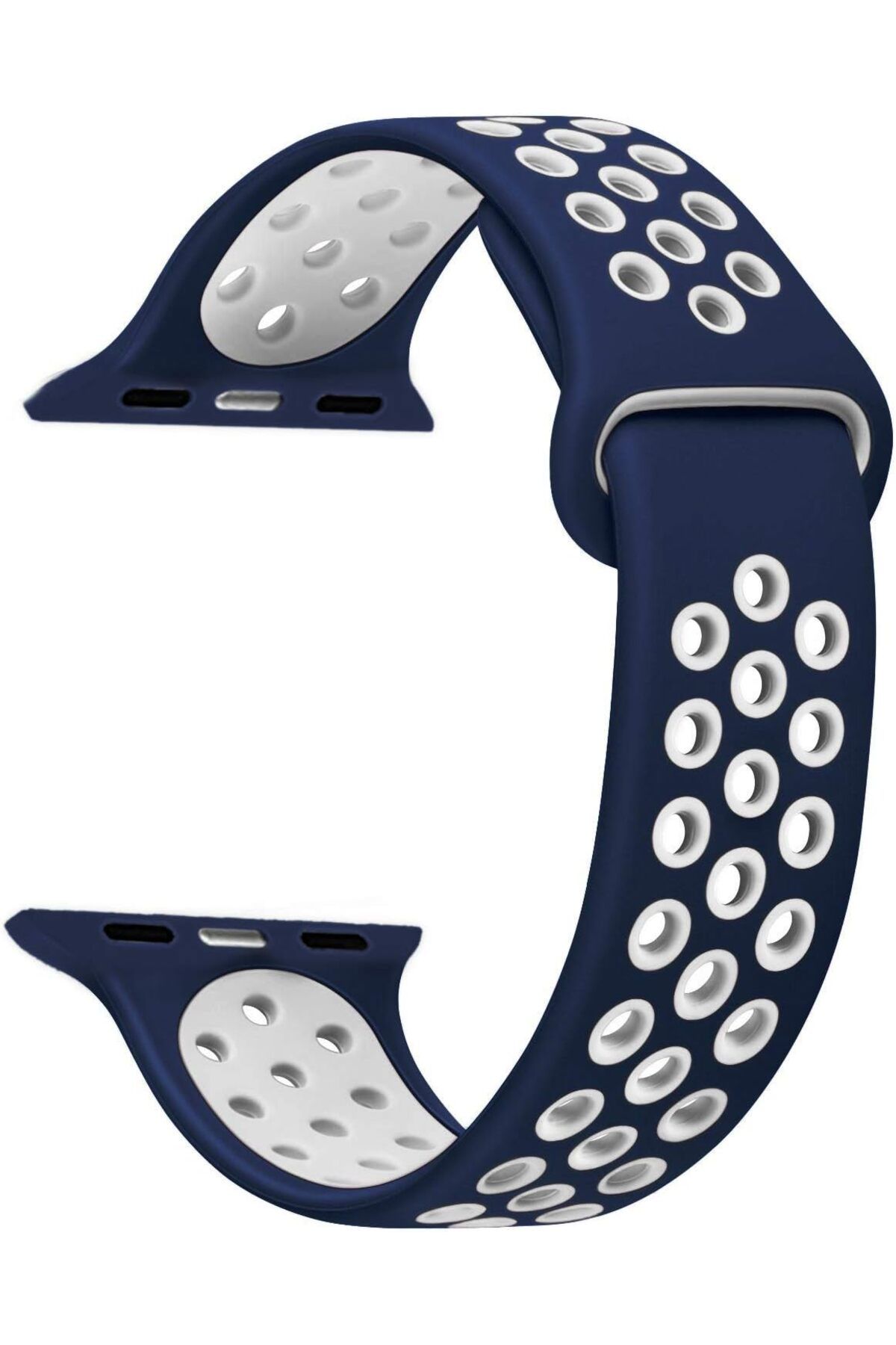 KDROĞLU KDROGLU Watch Series 3 38mm için Kordon Rainbow Band Lacivert Beyaz New Desing 1109836