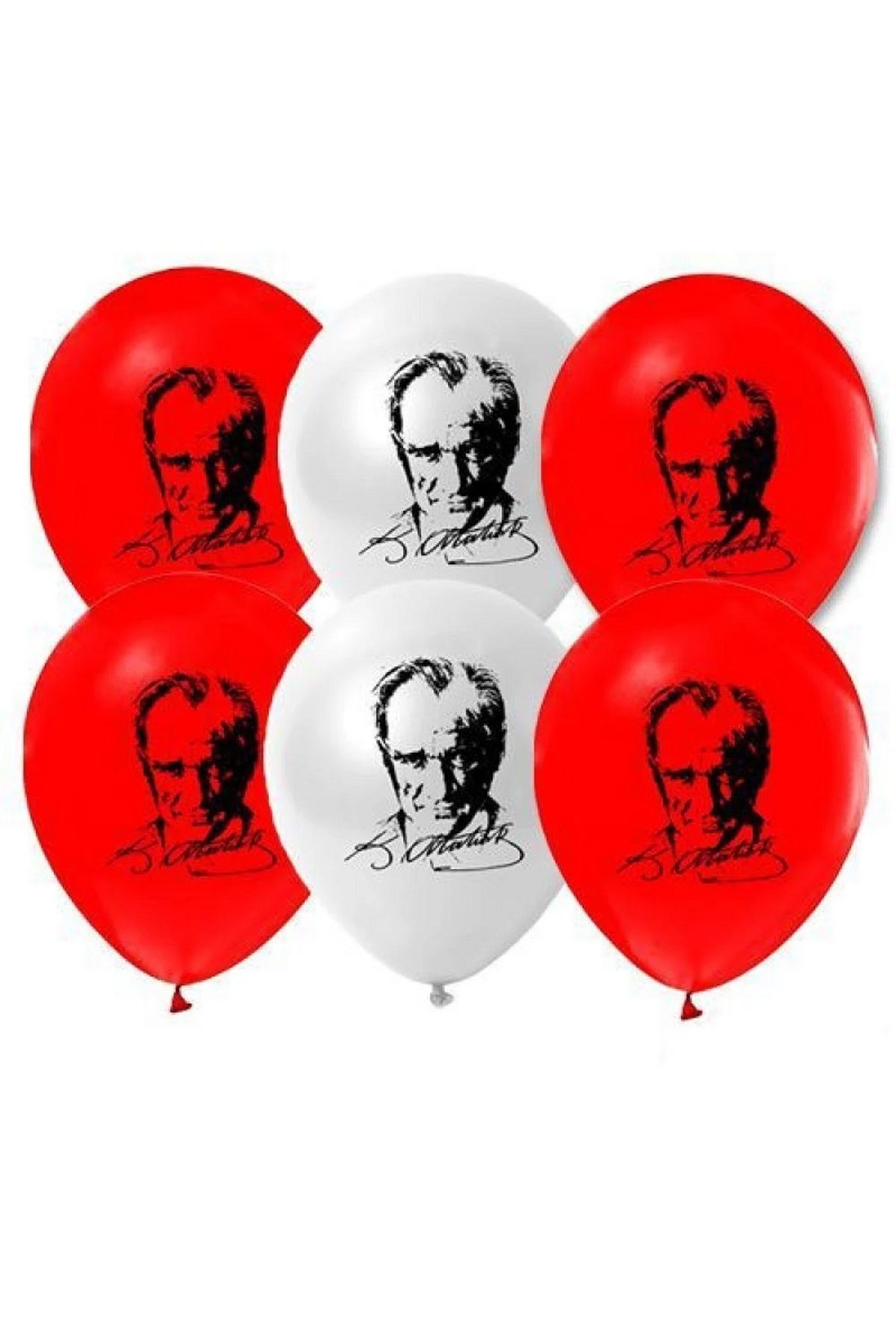 Kuzey YÜKSEK KALİTE 25 ADET KIRMIZI BEYAZ ATATÜRKLÜ BALON KIRMIZI BEYAZ BALON HELYUM GAZI UYUMLUDUR