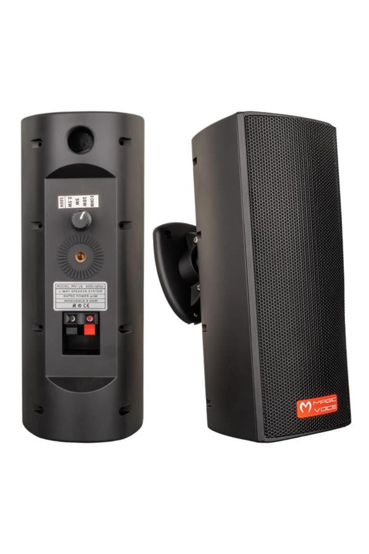 robotrend Magicvoice Mv-26 2x7,5 Cm 50w 3 Yollu Siyah Sütun Hat Trafolu Hoparlör 2'li Takım