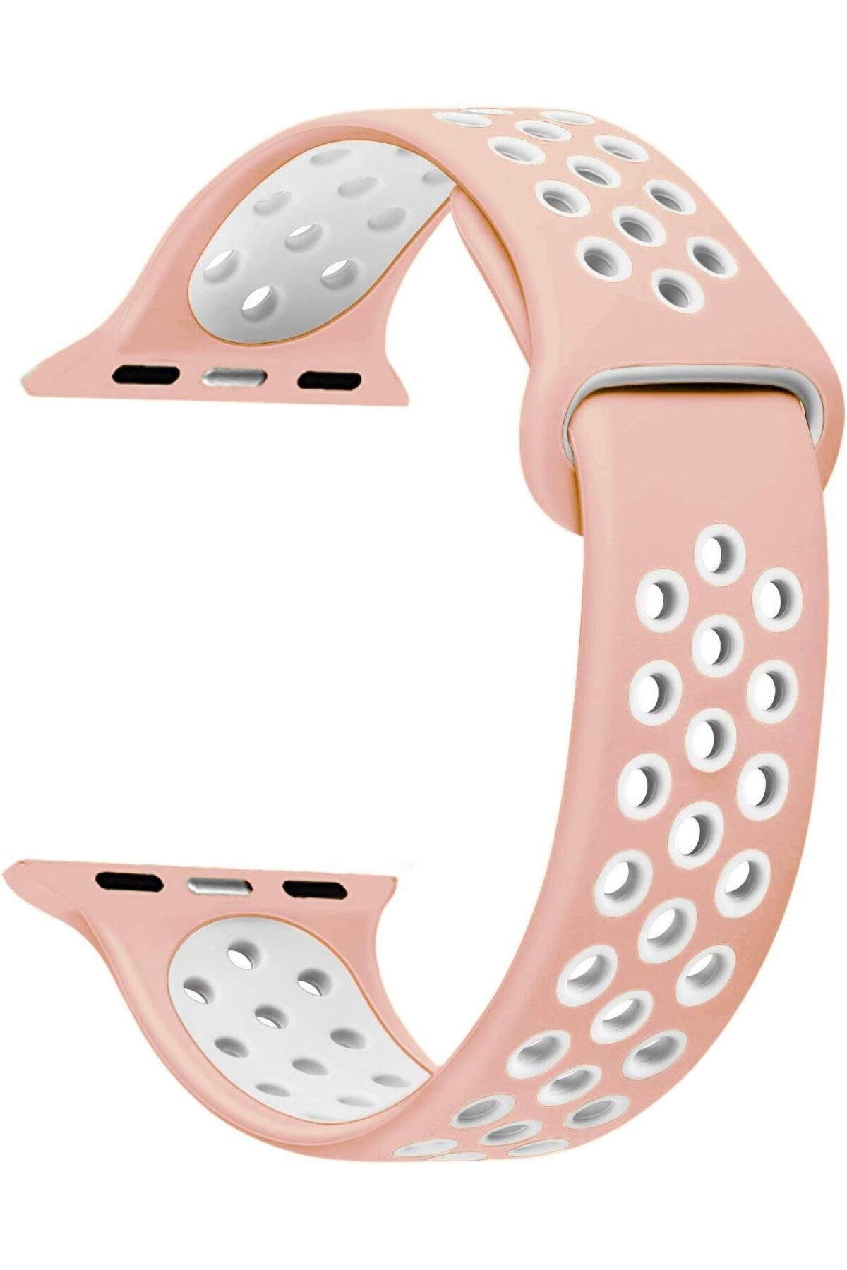 KDROĞLU GEÇMEZ Watch Series 5 40mm için Kordon Rainbow Band Pembe Beyaz AVM 1114477