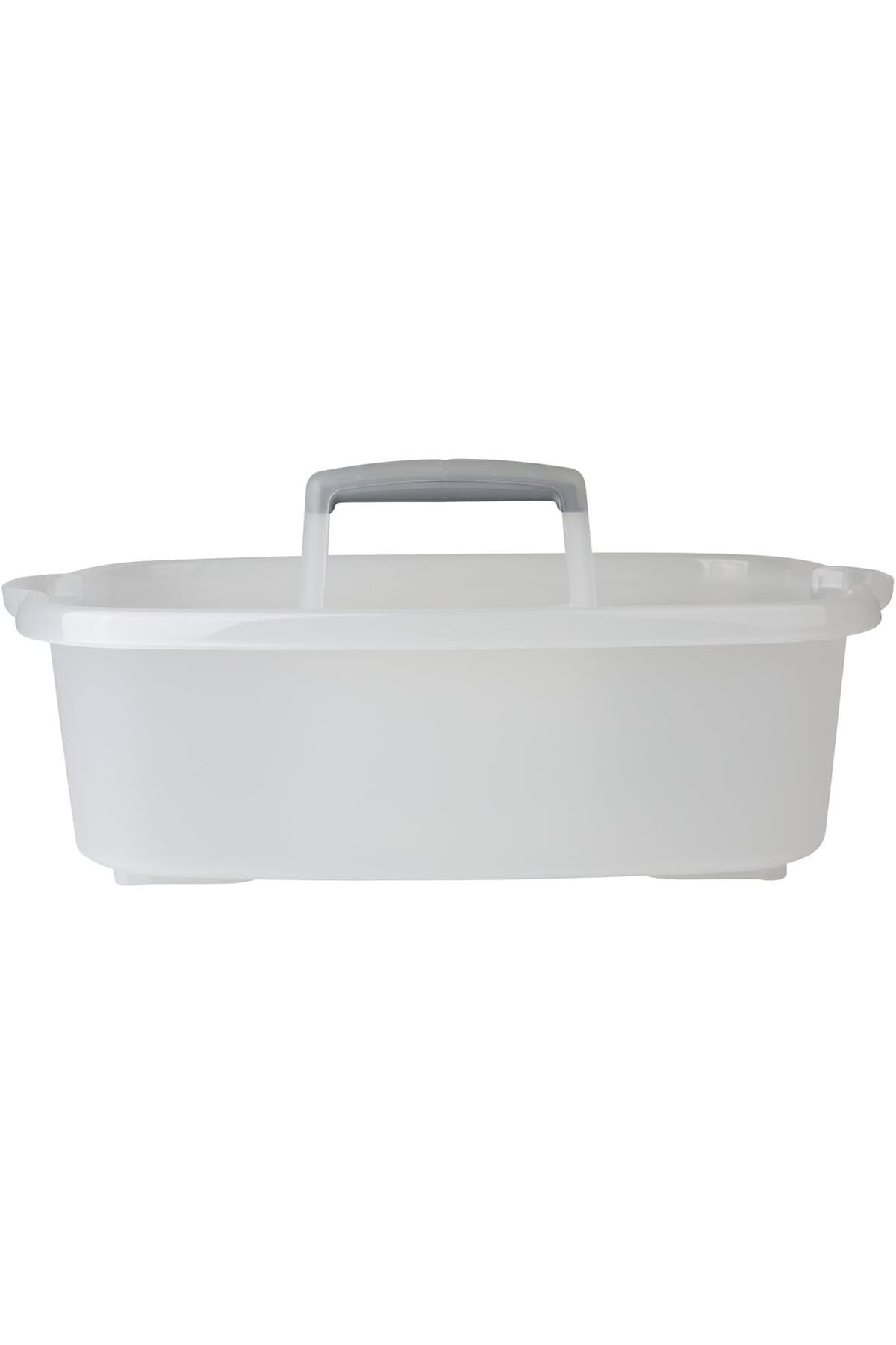 STOREMAX Cleaning Storage Caddy with Handle for 4 galon dikdörtgen kova, şeffaf/gümüş kova, re