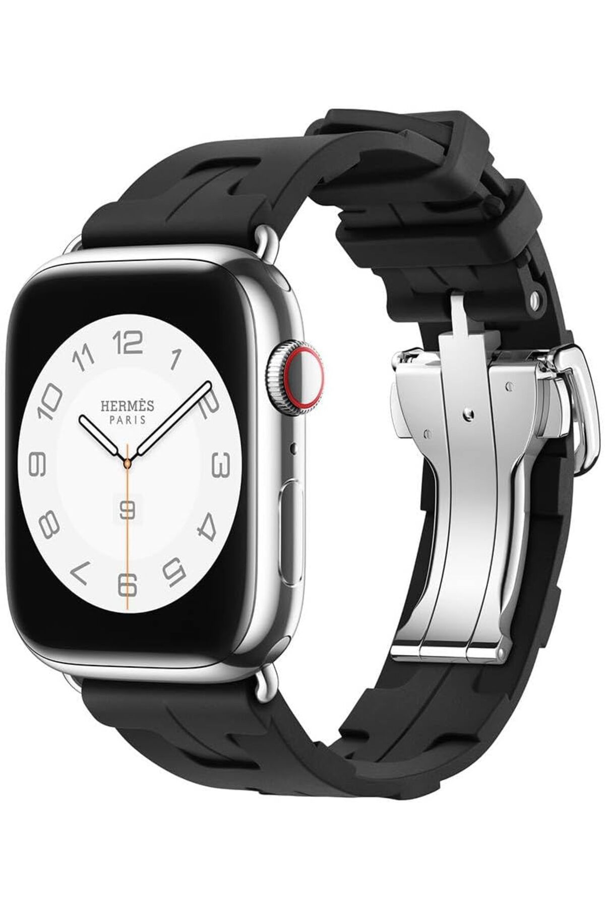 KDROĞLU KDROGLU İle Uyumlu Watch 38mm/40mm Spor Görünümlü KRD-94 Silikon Kordon Siyah New Desing 110983