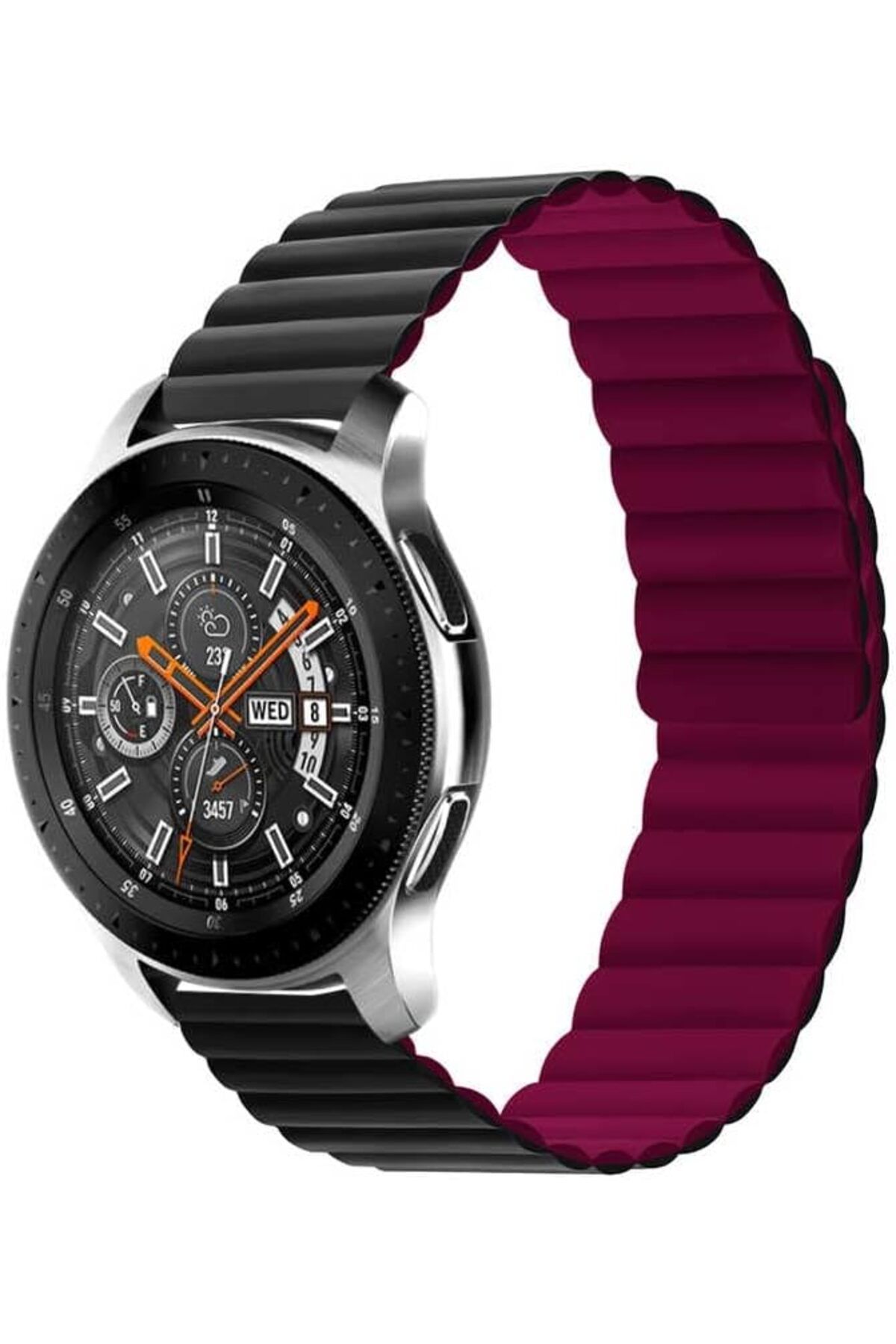 KDROĞLU KDROGLU Galaxy İle Uyumlu Watch Active 2 40mm KRD-52 Kordon Siyah-Kırmızı New Desing 1109836