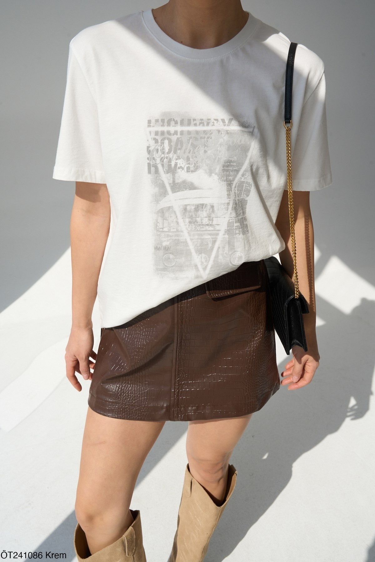 sole stories Oversize Kesim Kısa Kollu Baskılı T-shirt