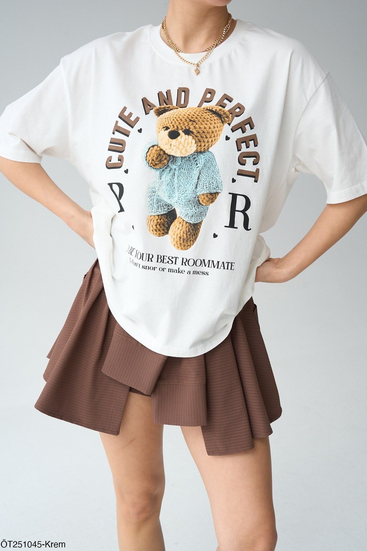 sole stories Oversize Kesim Kısa Kollu Baskılı T-shirt