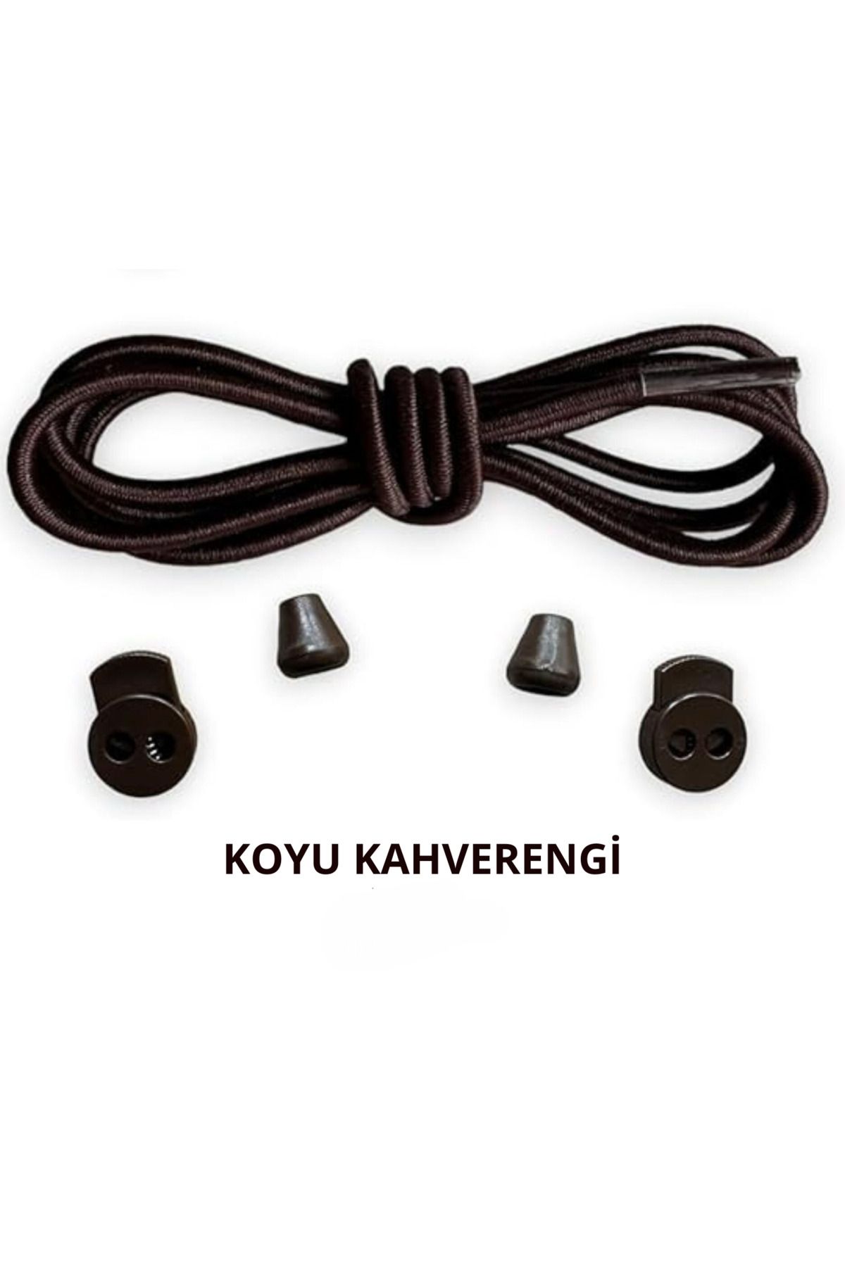 Mawrond Yuvarlak, Elastik, Kilitle Bırak, Yeni Nesil, Bağlamaya Gerek Olmayan Ayakkabı Bağcığı, 100 Cm