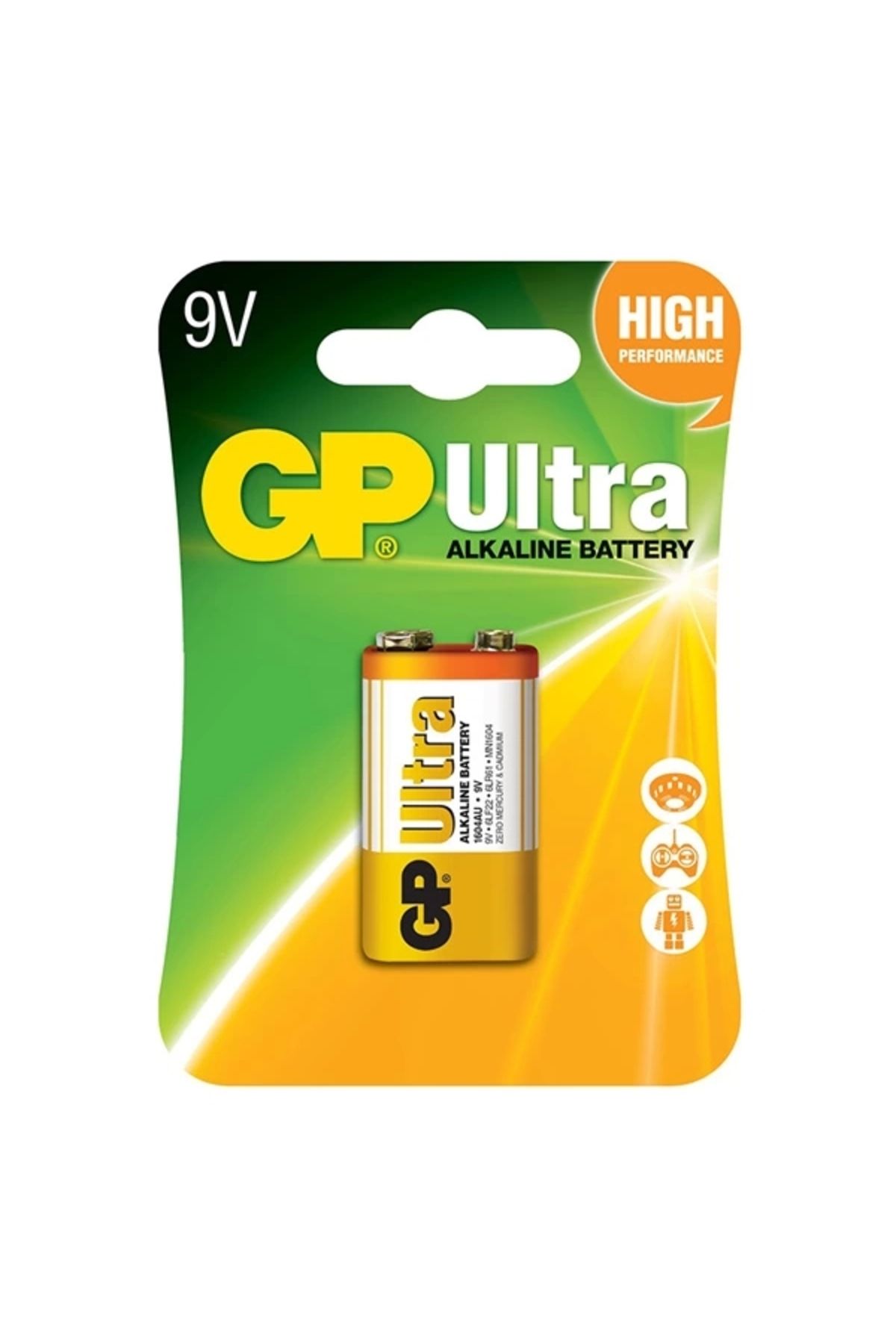 HayMed Gp 1604au-5tr1 Ultra Alkalın 9 Volt Tekli Pil (6lf22/6lr61/6lp3146/mn1604) (4172)