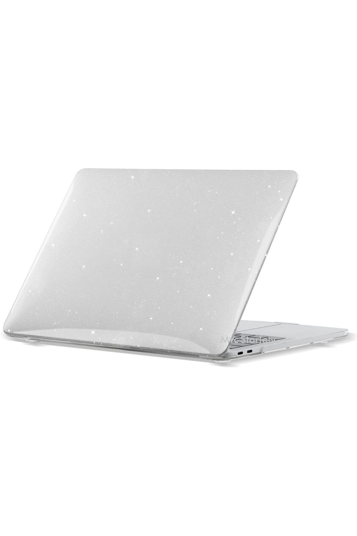 ÇAĞUR çağur Macbook Air Kılıf 15 inç M2-M3, Simli Kristal Parlak (TouchID'li Air 15.3") A2941 A3114 i