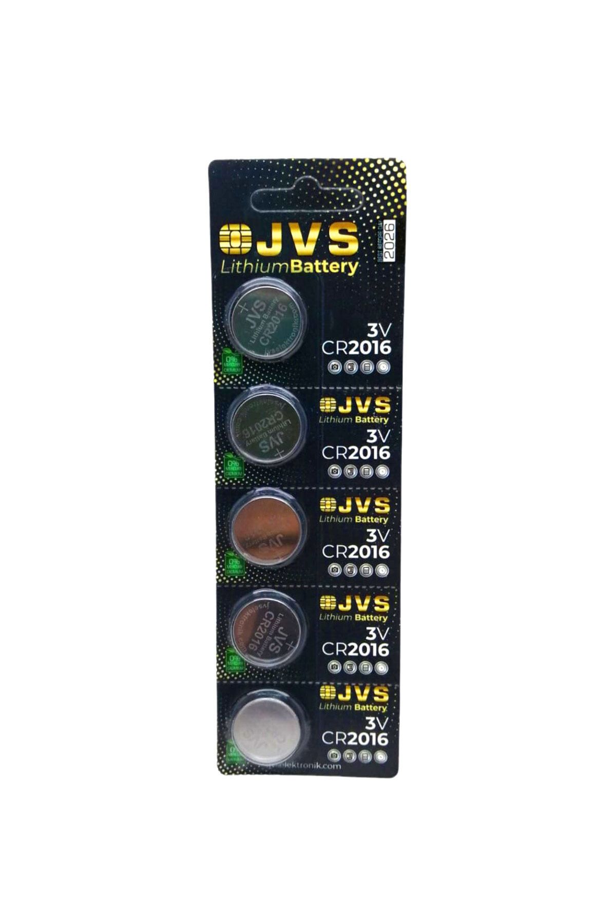 KDROĞLU KDROGLU JVS CR2016 3V PARA PİLİ 5Lİ KART New Desing 1109836
