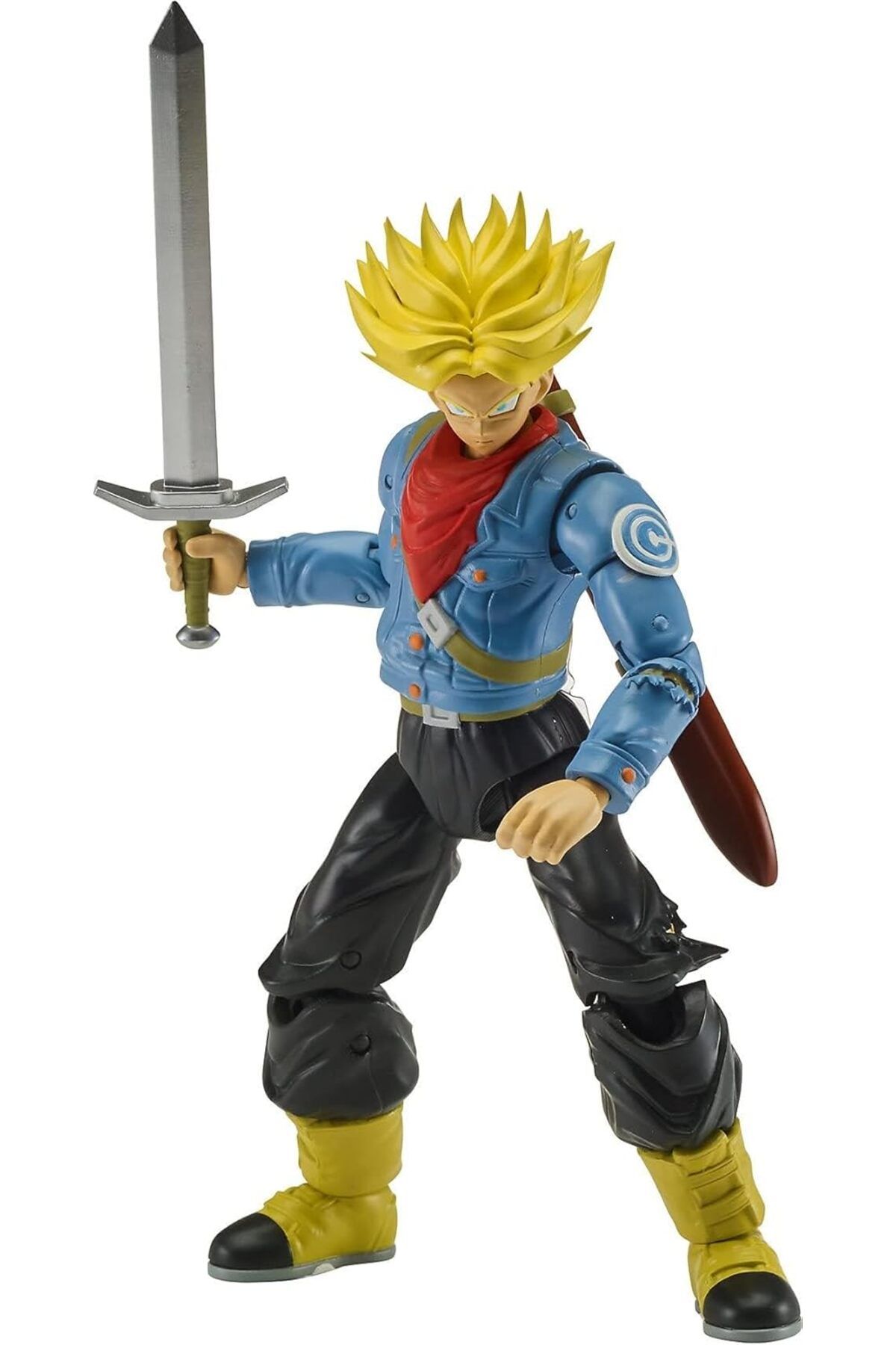 KDROĞLU KDROGLU 16 cm Dragon Ball Super Saiyan Future Trunks Poz Verilebilir Figür, Dragon Stars Serisi New