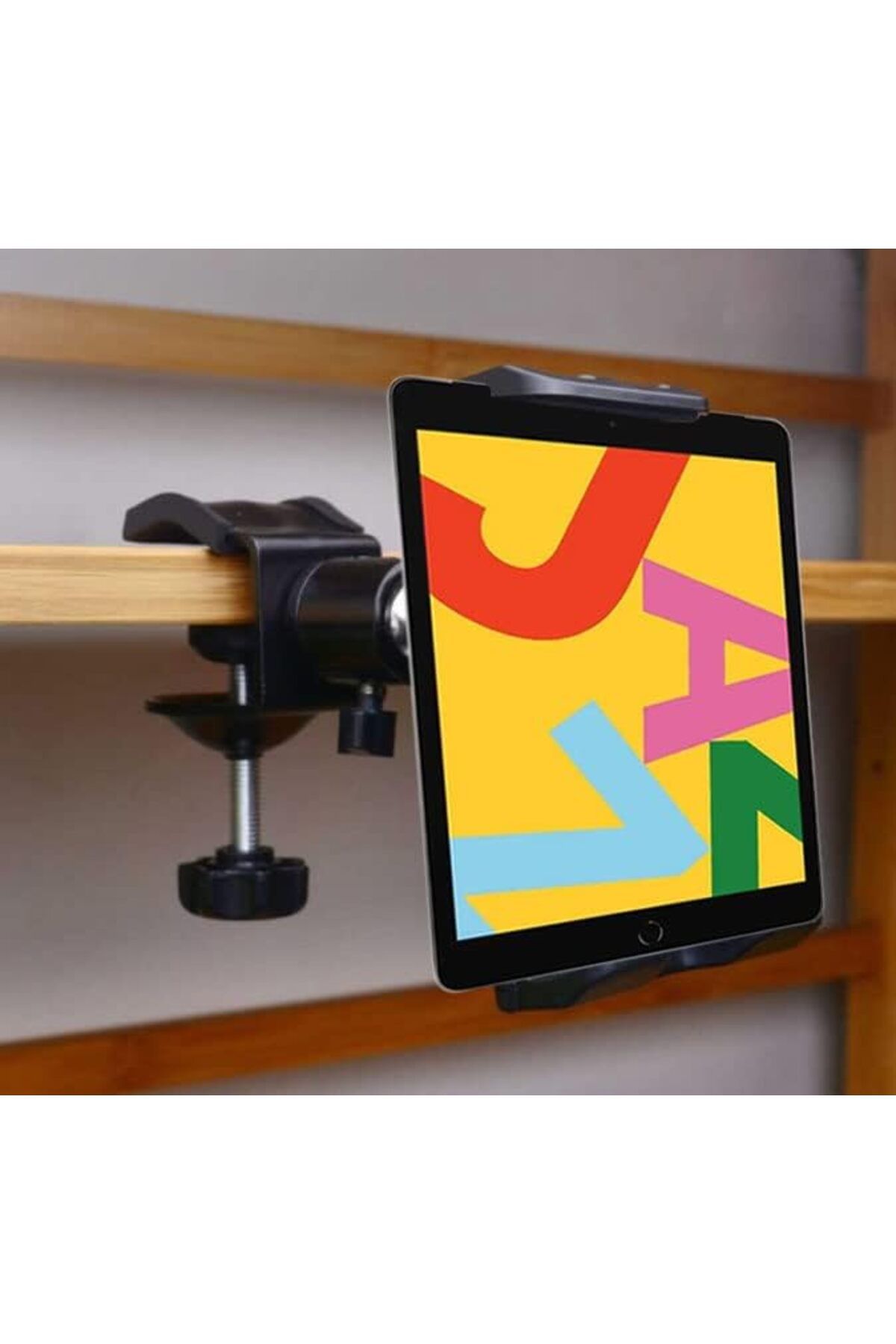 DERİK Derik Masa, Raf Tablet ve telefon Tutucu Sıkıştırmalı Ayarlanabilir Sehpa Sıra Raf Mobilya Ken