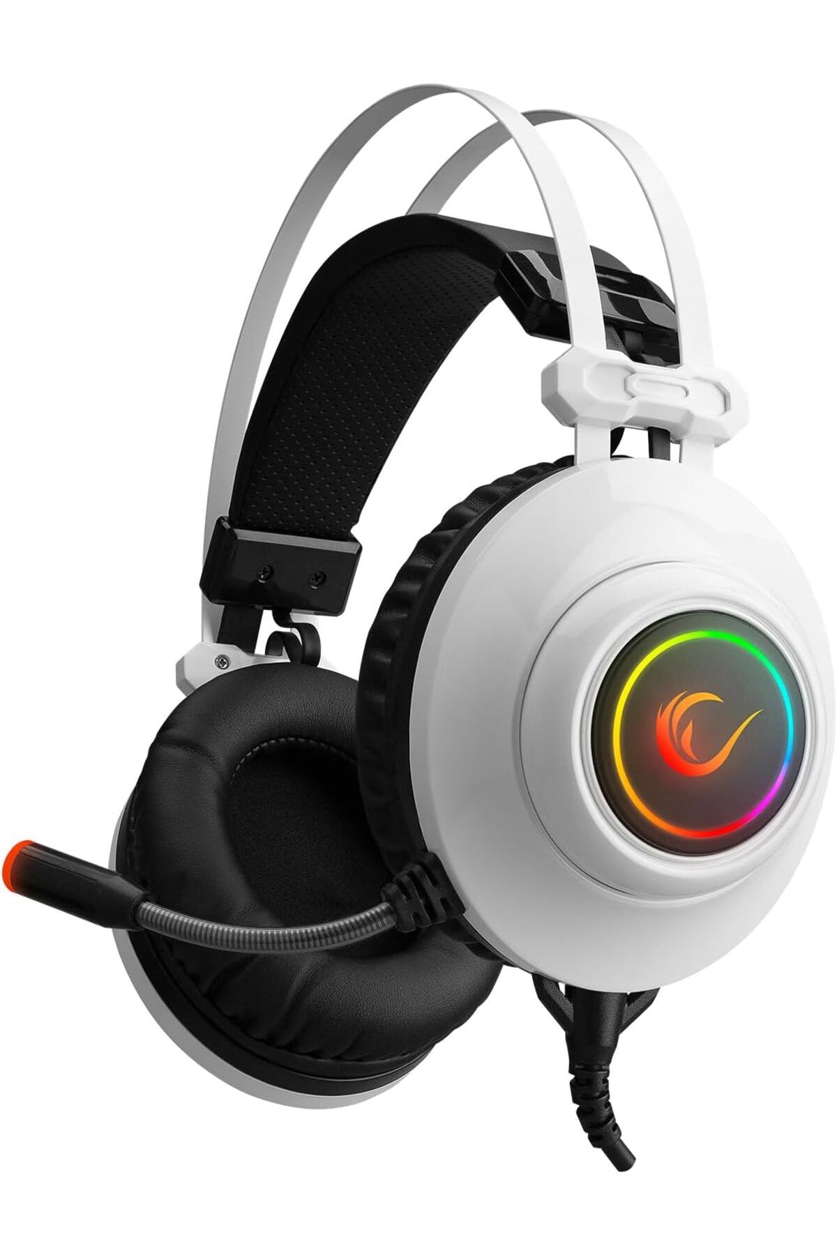 DERİK KADROĞLU RM-K1 PULSAR Beyaz Usb 7.1 Surround+Titreşim RGB Işık Efektli Gaming Oyuncu Mikrofonlu