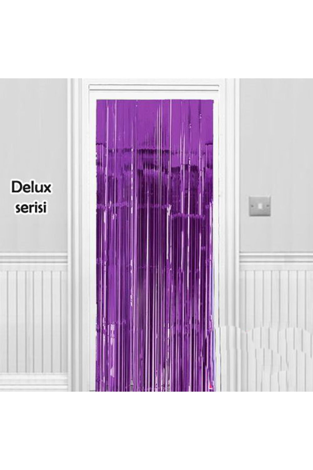 KDROĞLU KDROGLU Işıltılı Duvar ve Kapı Perdesi Mor Renk 90x200 cm New Desing 1109836