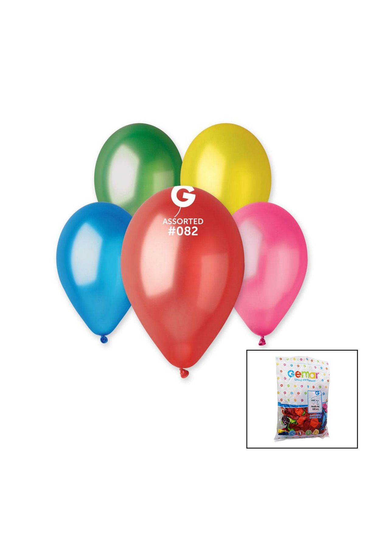 KDROĞLU KDROGLU GM-110-82 METALİK - KARIŞIK BALON 11'' - 28CM - 100 PARÇA New Desing 1109836