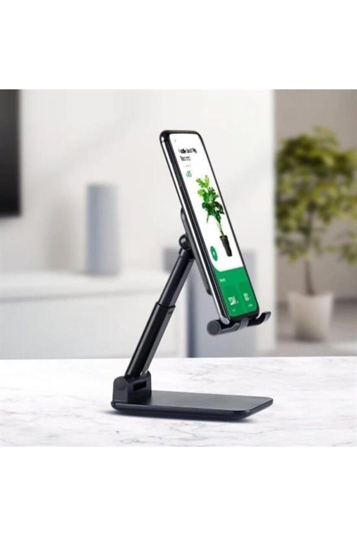 KDROĞLU KDROGLU Siyah Aynalı Cep Telefonu Sabitleyici Stand Katlanabilir Ayarlanabilir Telefon Standı New