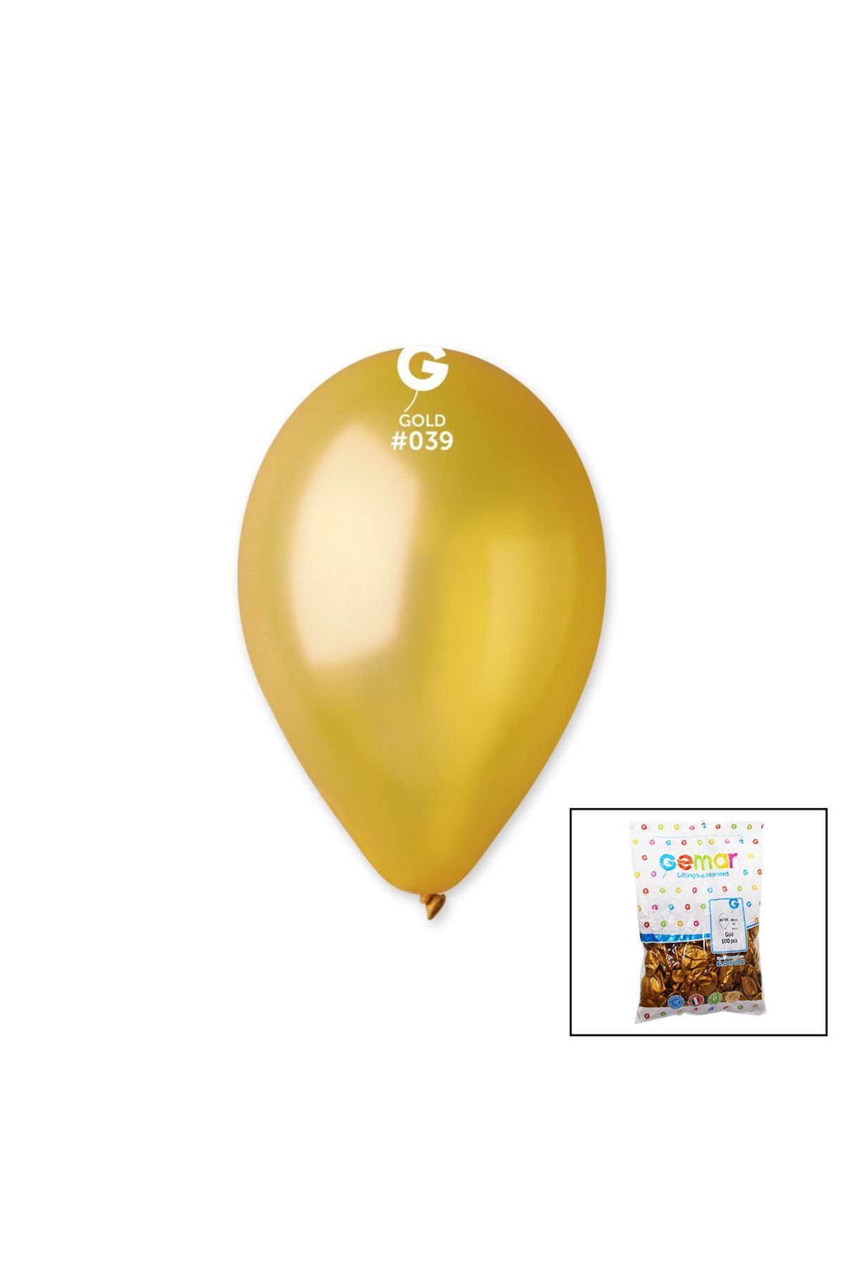 KDROĞLU KDROGLU GM-110-39 METALİK - ALTIN BALON 11'' - 28CM - 100 PARÇA New Desing 1109836