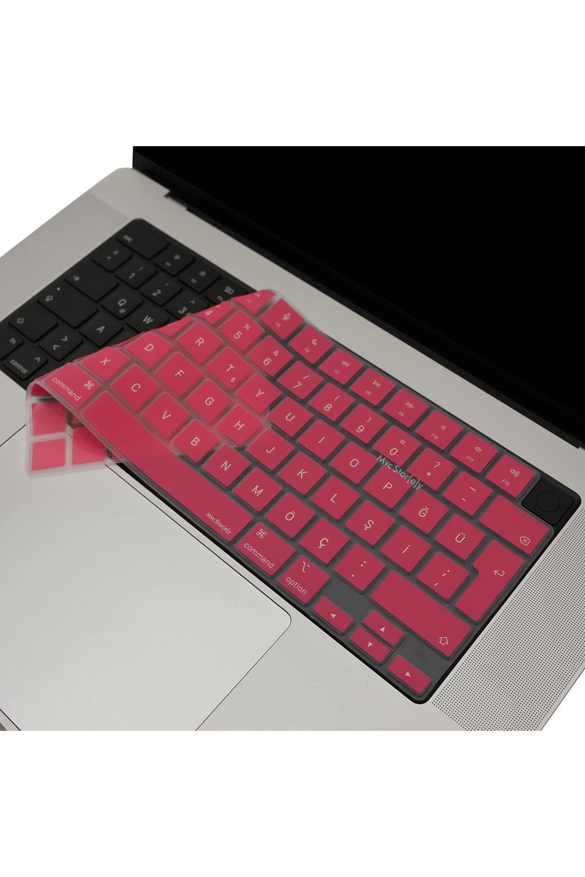 DERİK Derik Macbook Kılıf Klavye Koruyucu M1-M2-M3 (Türkçe Q) TouchID'li A2681 A3113 A2941 A3114 A2442