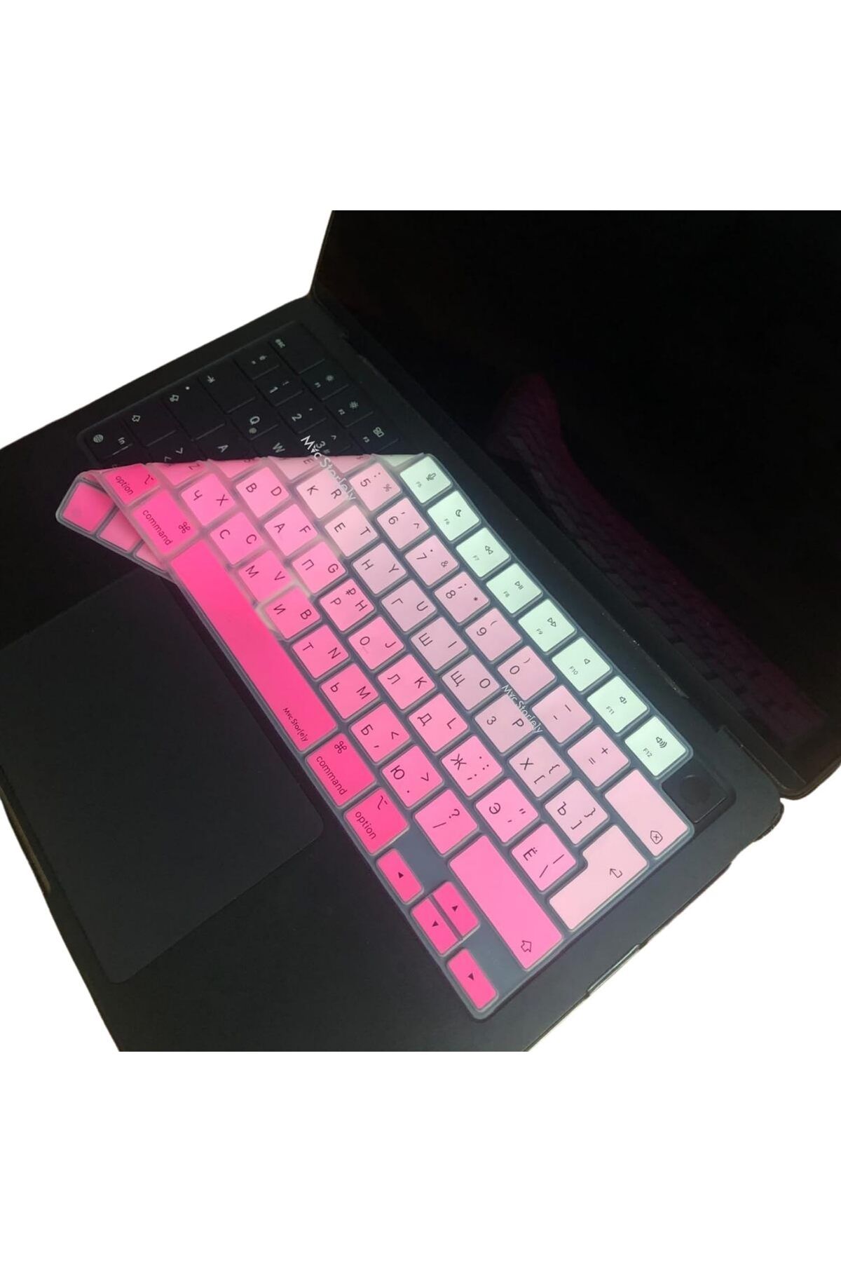 KDROĞLU GEÇMEZ Rusça Klavye Koruyucu Macbook Air Pro için M1-M2-M3, A2681 A3113 A2941 A3114 A2442 A2779 A