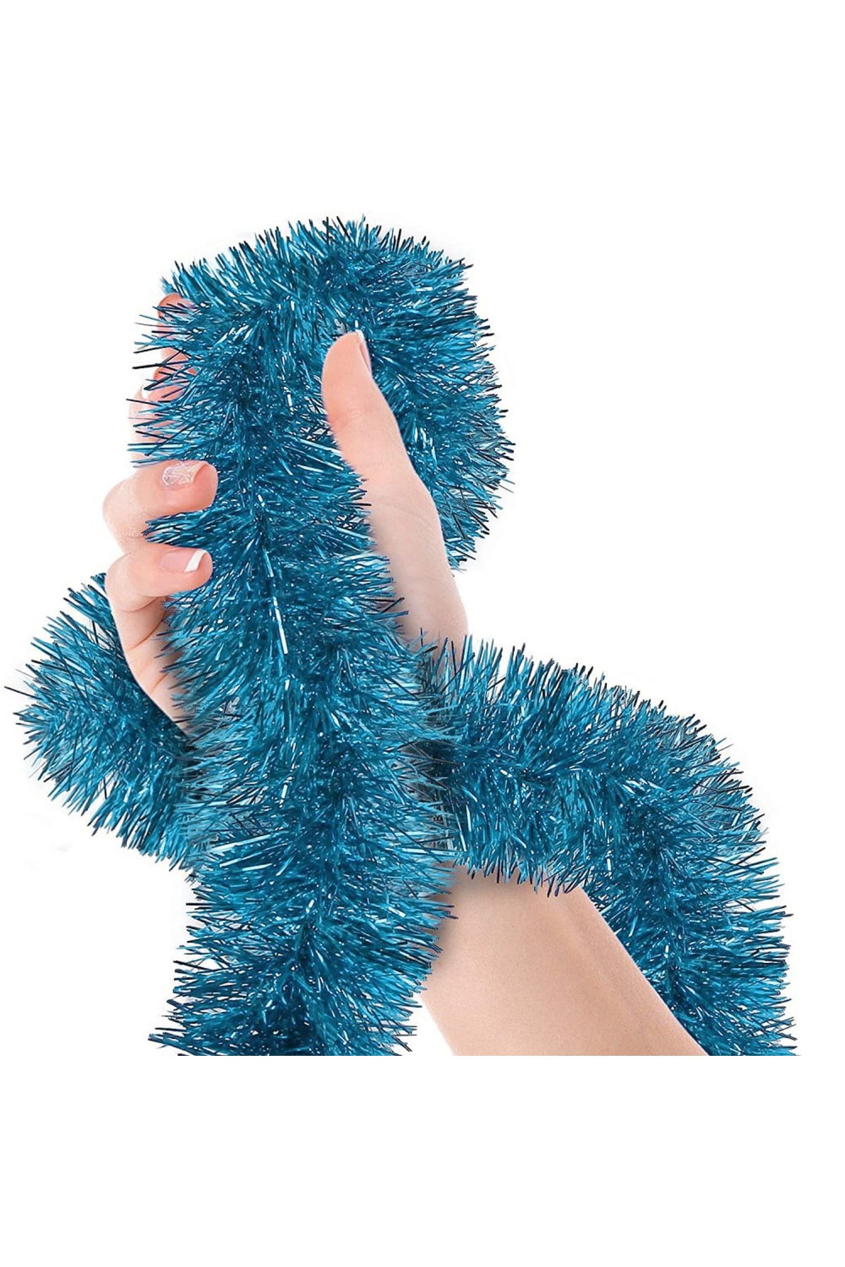 KDROĞLU KDROGLU Parti İçin Sim Süs 2 Metre Uzunluk 8 cm Genişlik Açık Mavi Renk İthal New Desing 1109