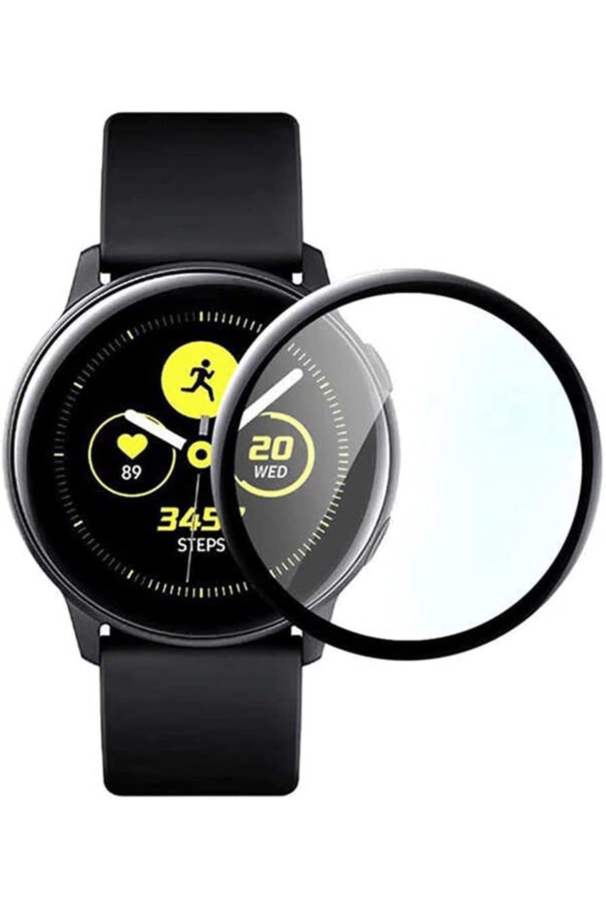KDROĞLU KDROGLU 40828 Galaxy Watch Active 2 44mm Zore PPMA Pet Saat Ekran Koruyucu Siyah New Desing 1109836