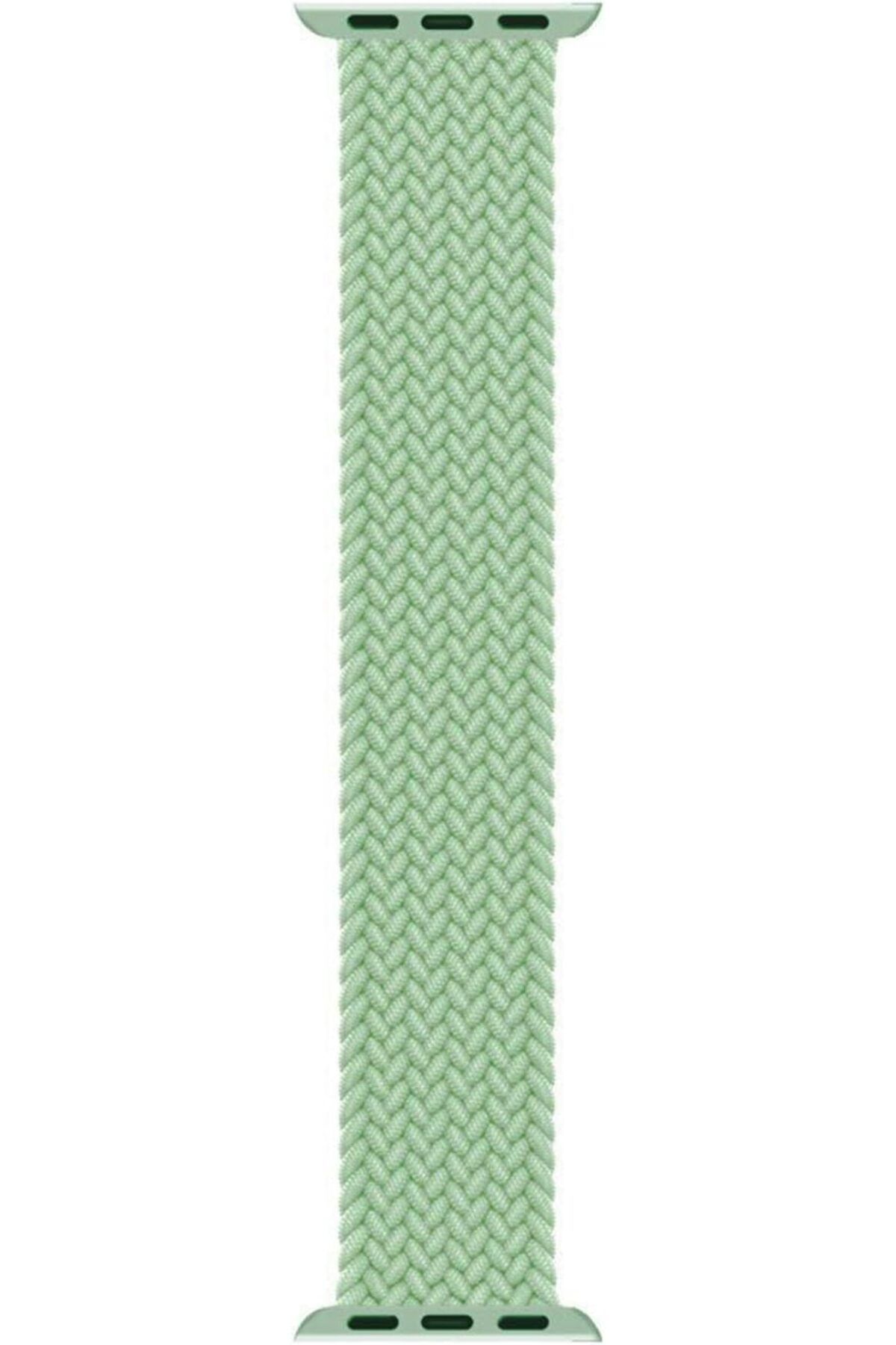 KDROĞLU KDROGLU Watch Series 6 44mm için Kordon, (Small Size, 127mm) Knitted Fabric Single Loop Açık Yeş