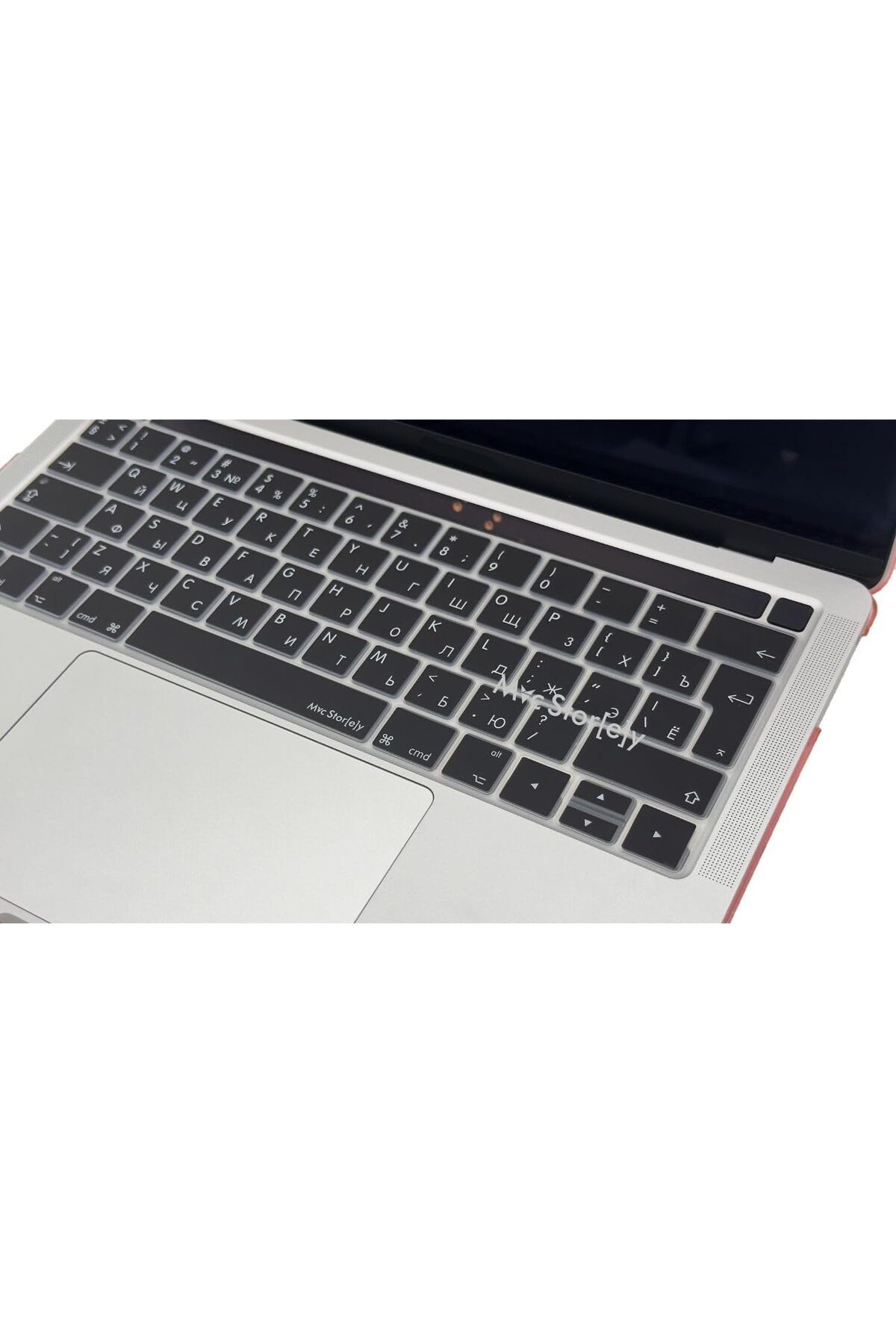 DERİK KADROĞLU Rusça Klavye Macbook Pro Kılıf A1706 A1989 A2159 A1707 A1990 ile Uyumlu Koruyucu Siyah