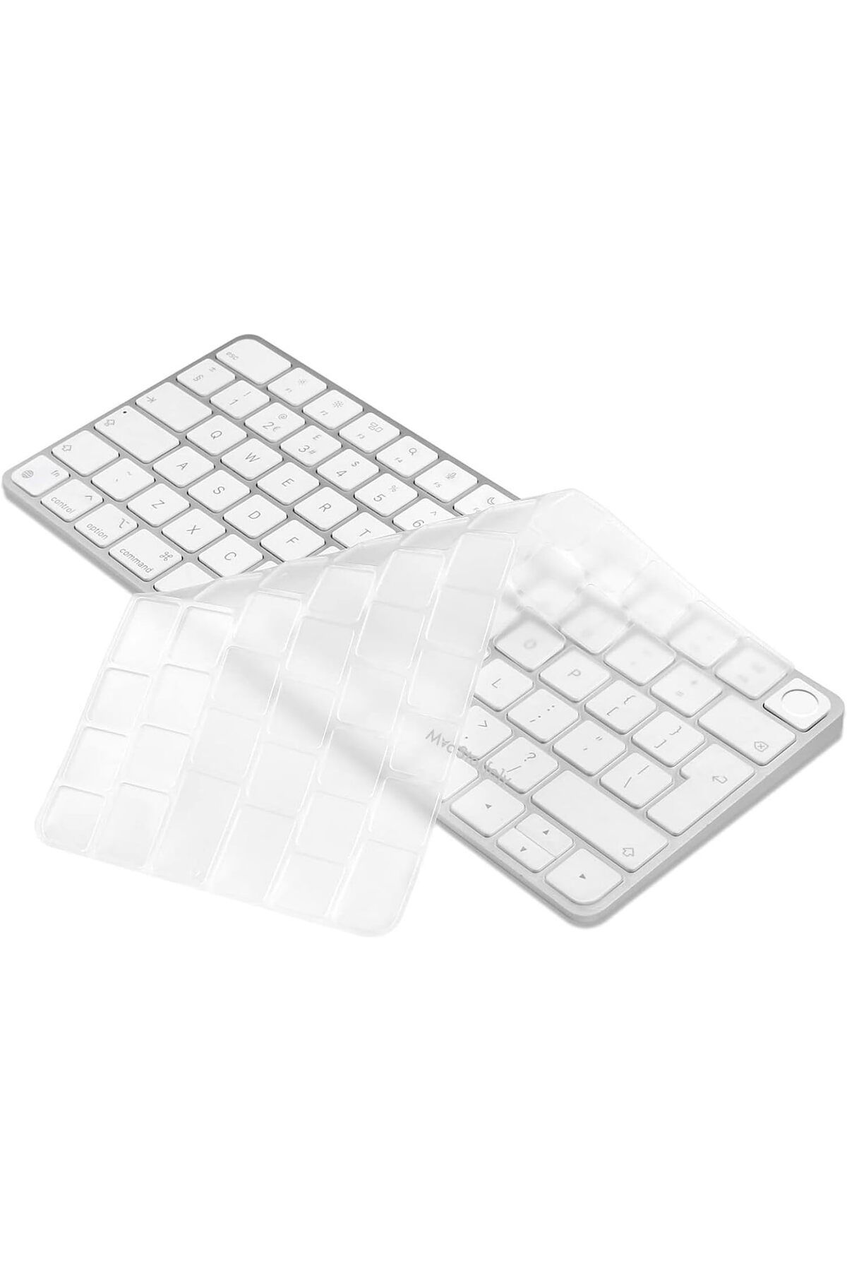 DERİK KADROĞLU Klavye Koruyucu Magic Keyboard-3 (TR-UK) A2449 A2450 ile Uyumlu Silikon Kılıf Şeffaf Y