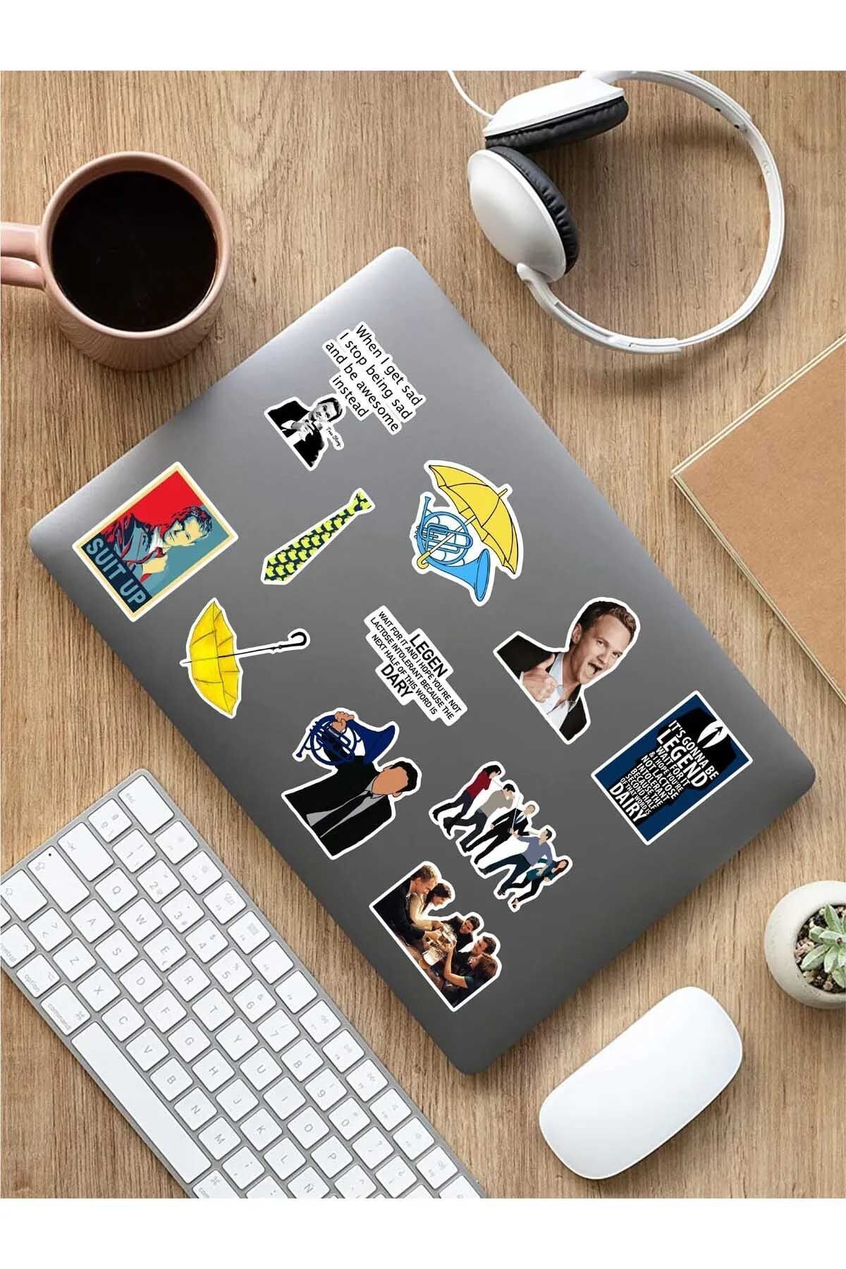 KT Decor How I Met Your Mother Temalı Telefon, Tablet, Laptop, Notebook, Defter, Ajanda PVC Sticker Seti-4
