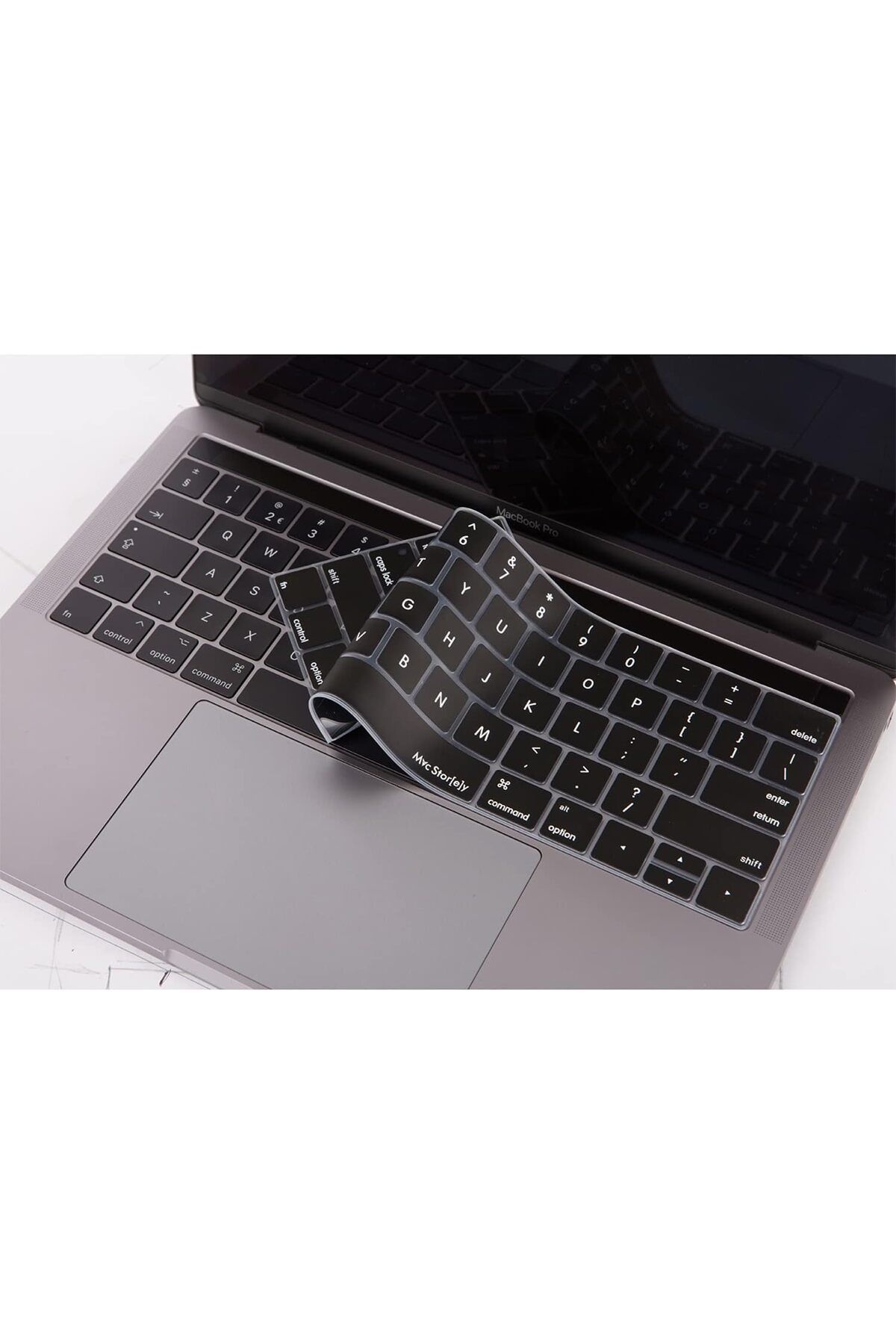 DERİK Derik Macbook Pro Klavye Koruyucu (US-ABD İngilizce) Touchbarlı A1706 A1989 A2159 A1707 A1990 ile