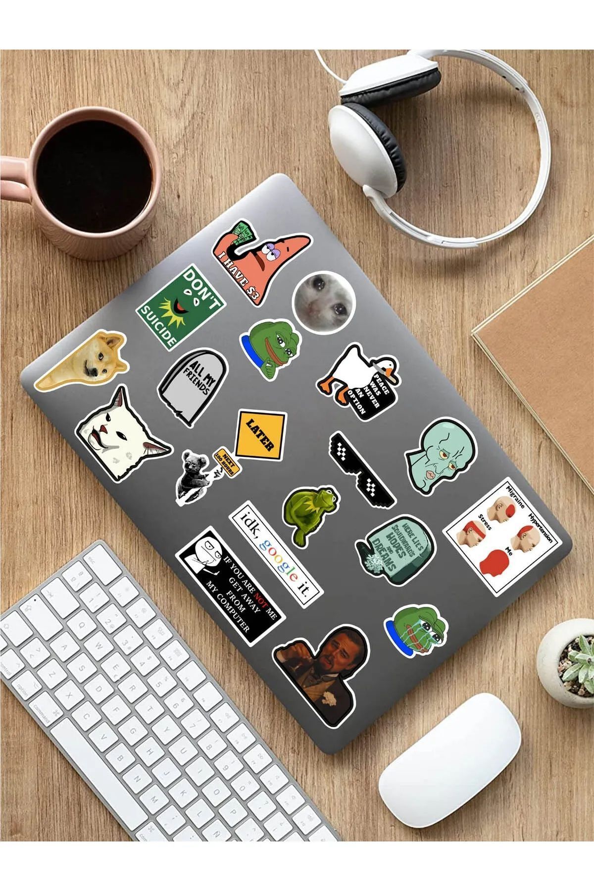 KT Decor Internet Temalı Telefon, Tablet, Laptop, Notebook, Defter, Ajanda PVC Sticker Seti