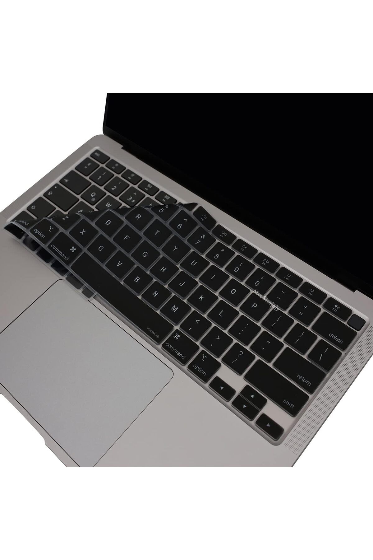 ÇAĞUR çağur Macbook Air M1 13.3inç Klavye Koruyucu TouchID'li (US-ABD İngilizce) A2179 A2337 ile Uyuml