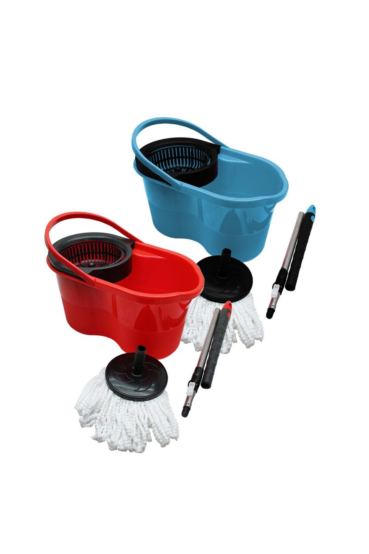 KDROĞLU KDROGLU 18LT---ŞİRİNK--- RENKLİ OTOMATİK DÖNERLİ KOVA MOP TEMİZLİK SETİ New Desing 1109836