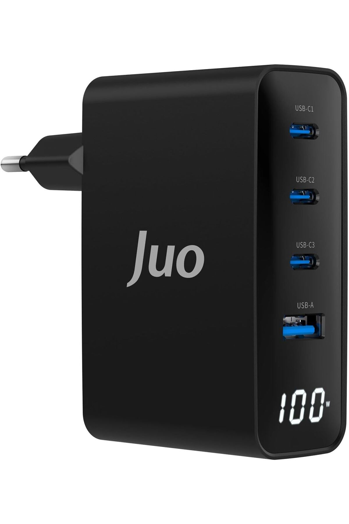 KDROĞLU KDROGLU 100W GaN Led Ekranlı 3 Type-C + USB-A Hızlı Şarj Cihazı iPhone & Macbook & Note